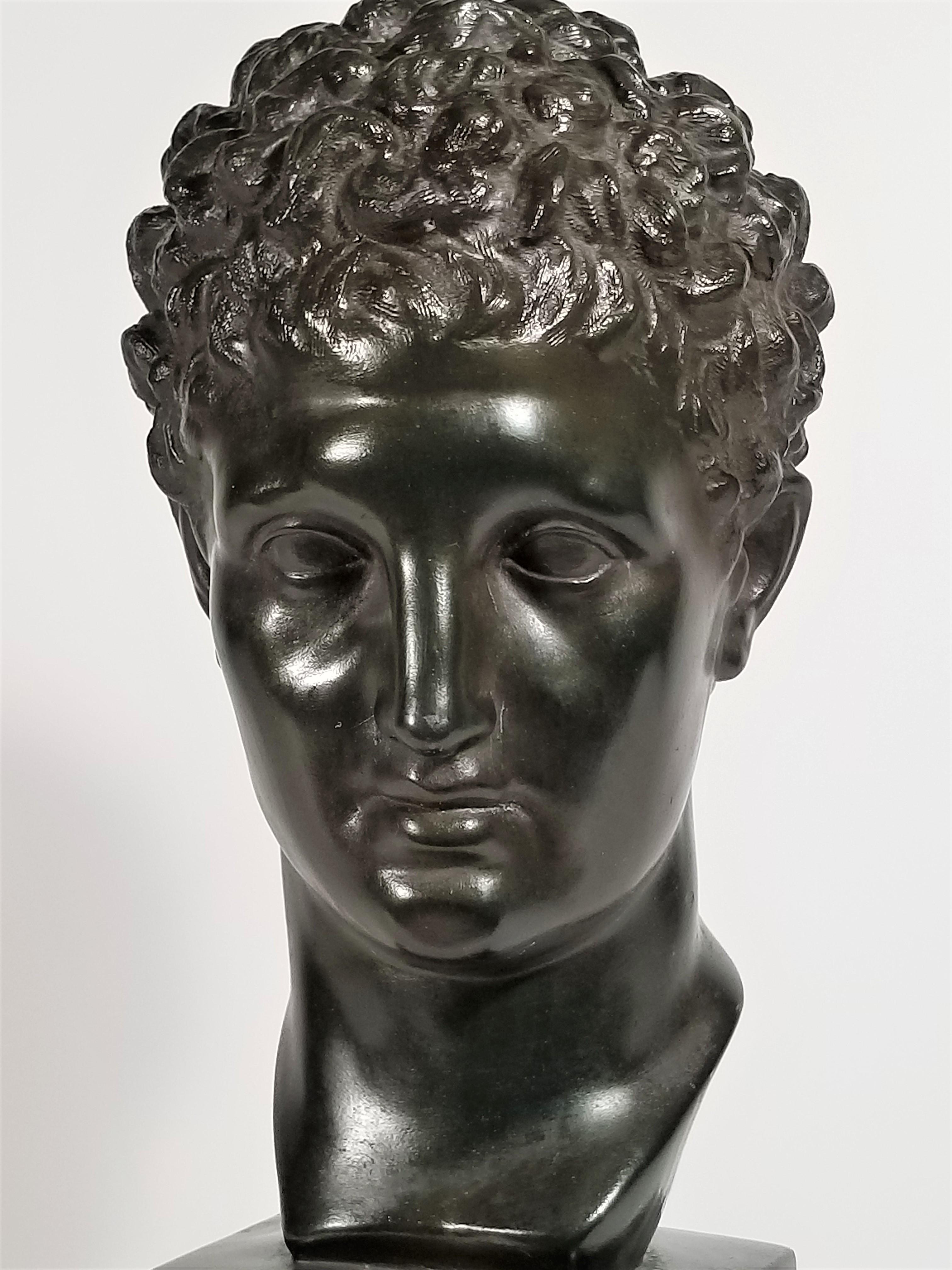 1960s Austin Productions Sculpture Michelangelo's David Bust Signed 2