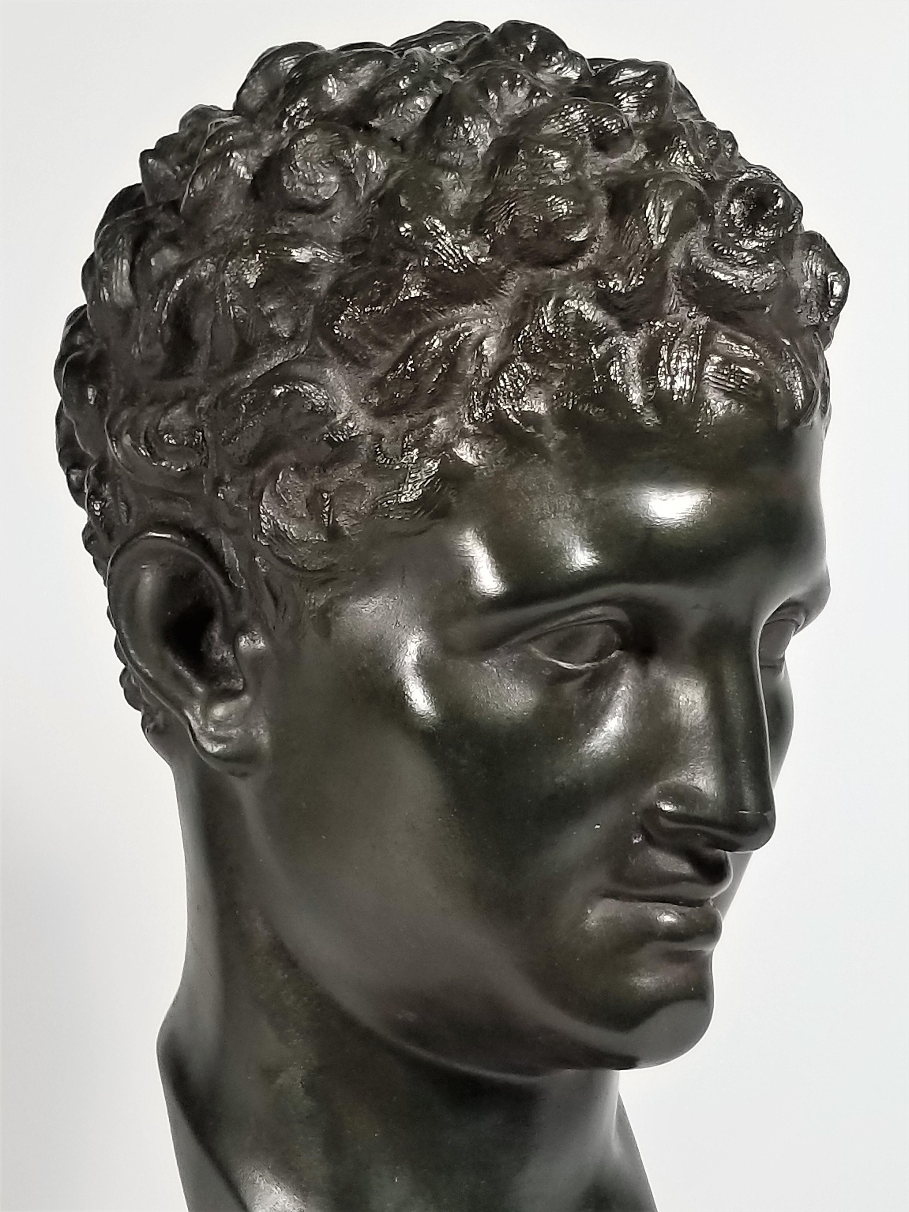 1960s Austin Productions Sculpture Michelangelo's David Bust Signed 3