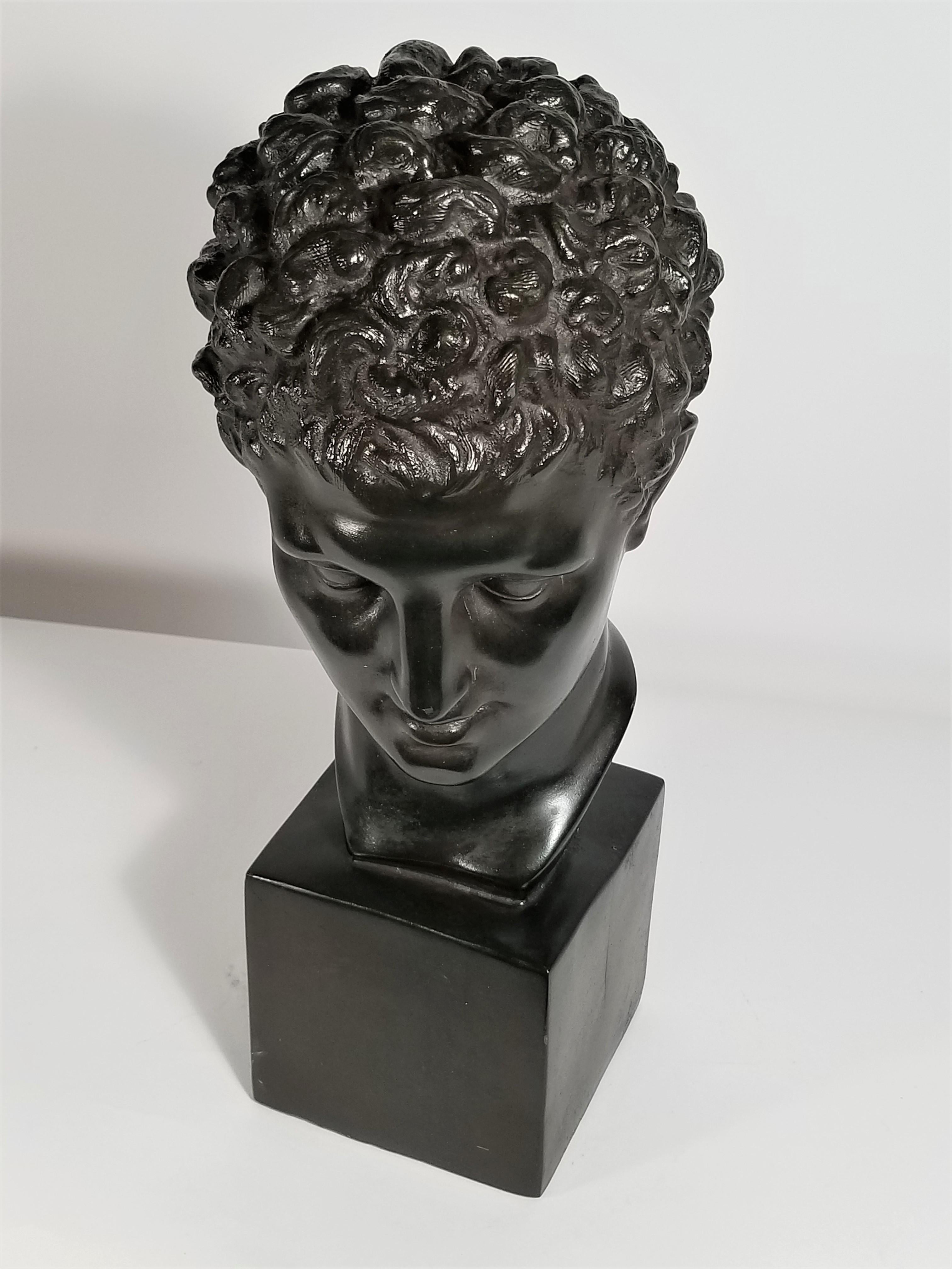1960s Austin Productions Sculpture Michelangelo's David Bust Signed 5
