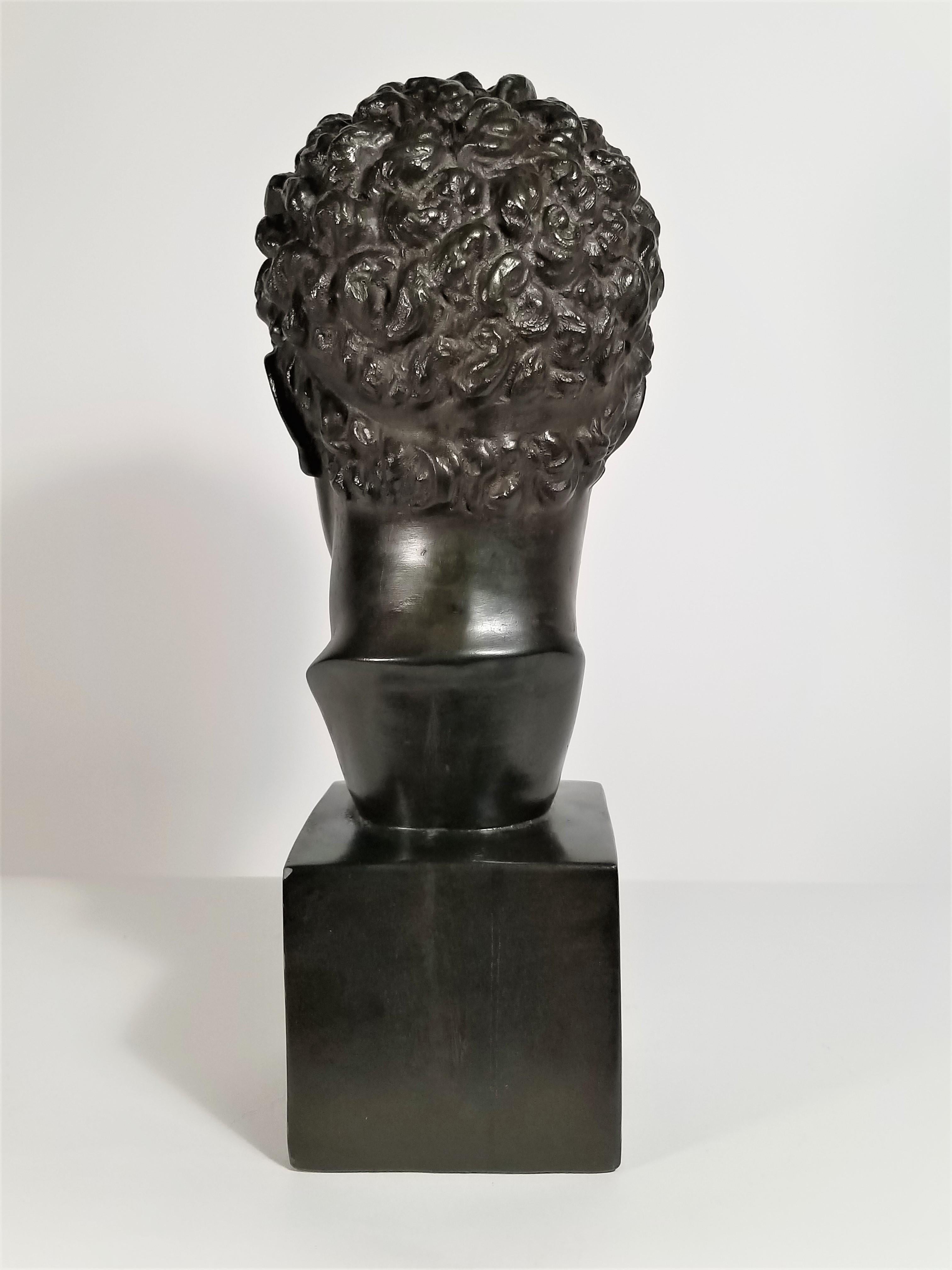 American 1960s Austin Productions Sculpture Michelangelo's David Bust Signed
