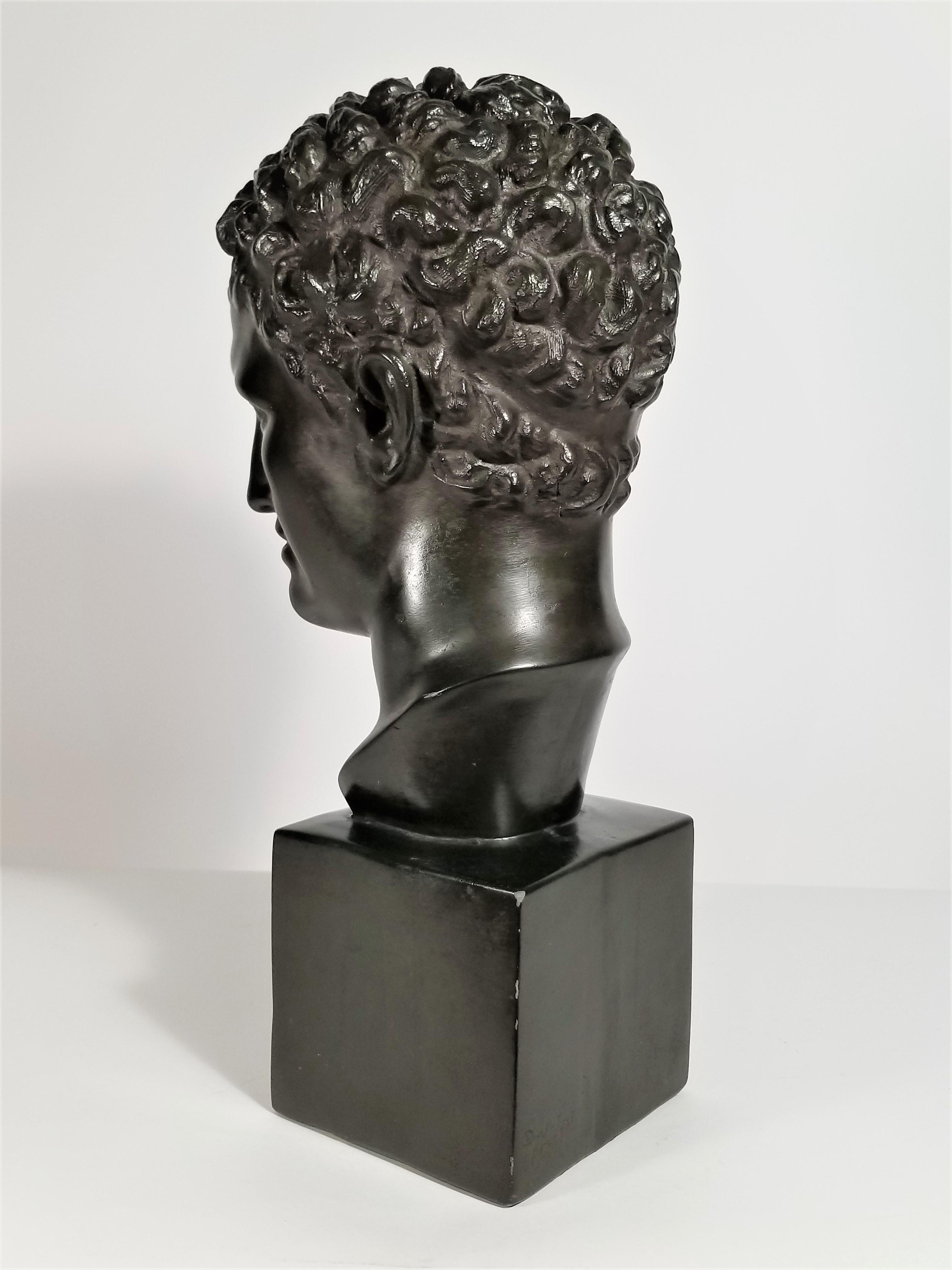 1960s Austin Productions Sculpture Michelangelo's David Bust Signed In Good Condition In New York, NY