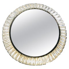 1960s Austrian Bakalowits 
Söhne illuminated Faceted Crystal 
Chrome Mirror