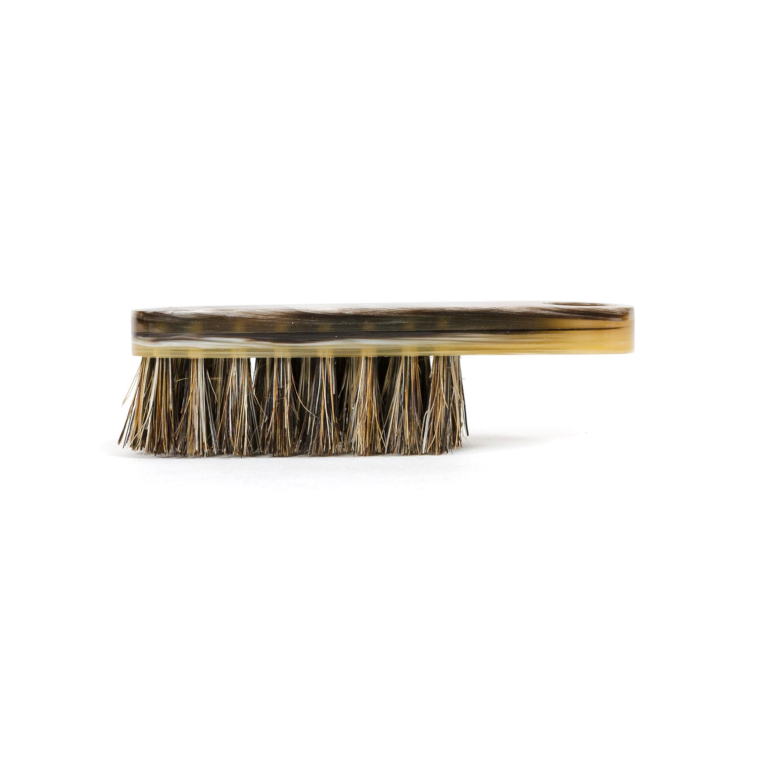 Hand-Carved 1960s Austrian Cow Horn Brush by Carl Auböck For Sale