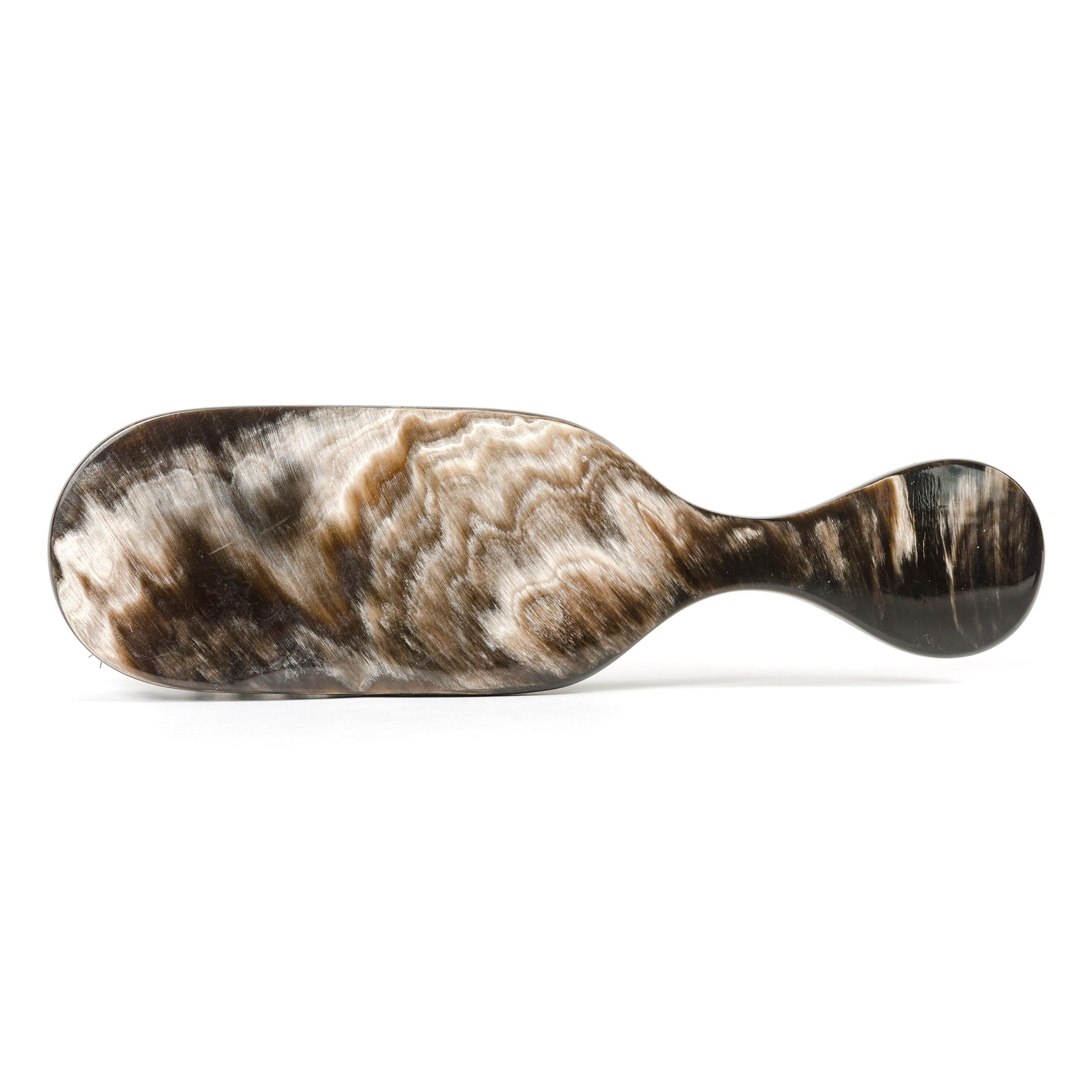 1960s Austrian Cow Horn Brush by Carl Aubock In Good Condition For Sale In Sagaponack, NY