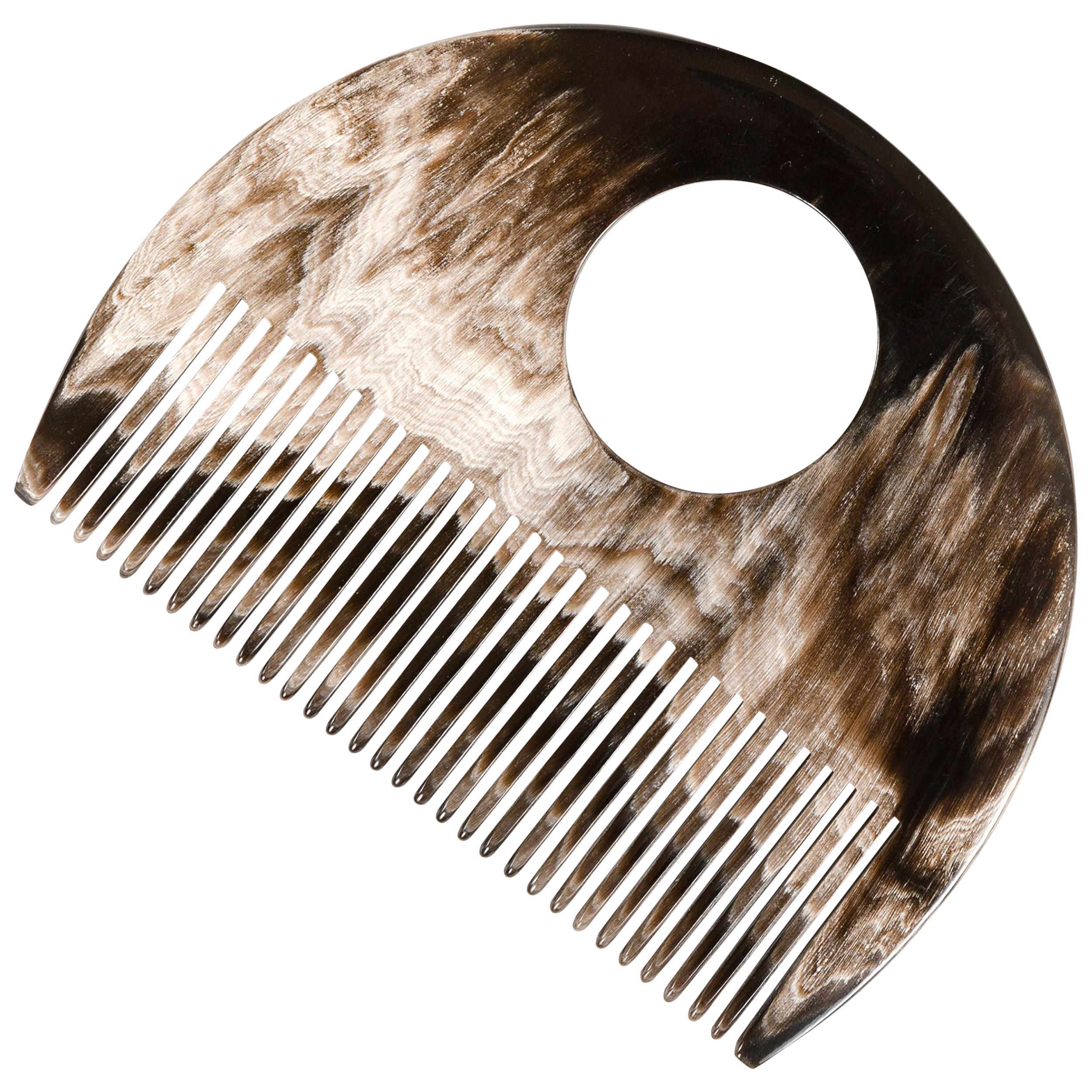 1960s Austrian Cow Horn Comb by Carl Aubock