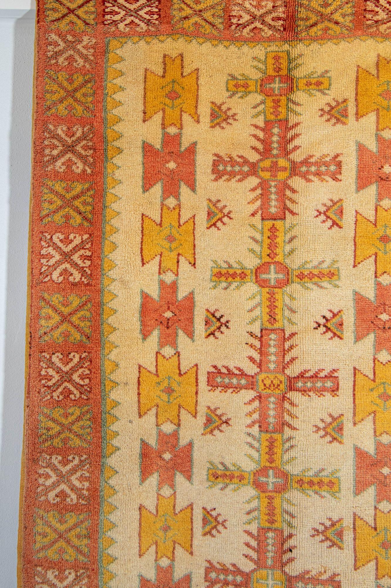Tappeto Beni MGuild vintage arancione marocchino anni '60 in vendita 4