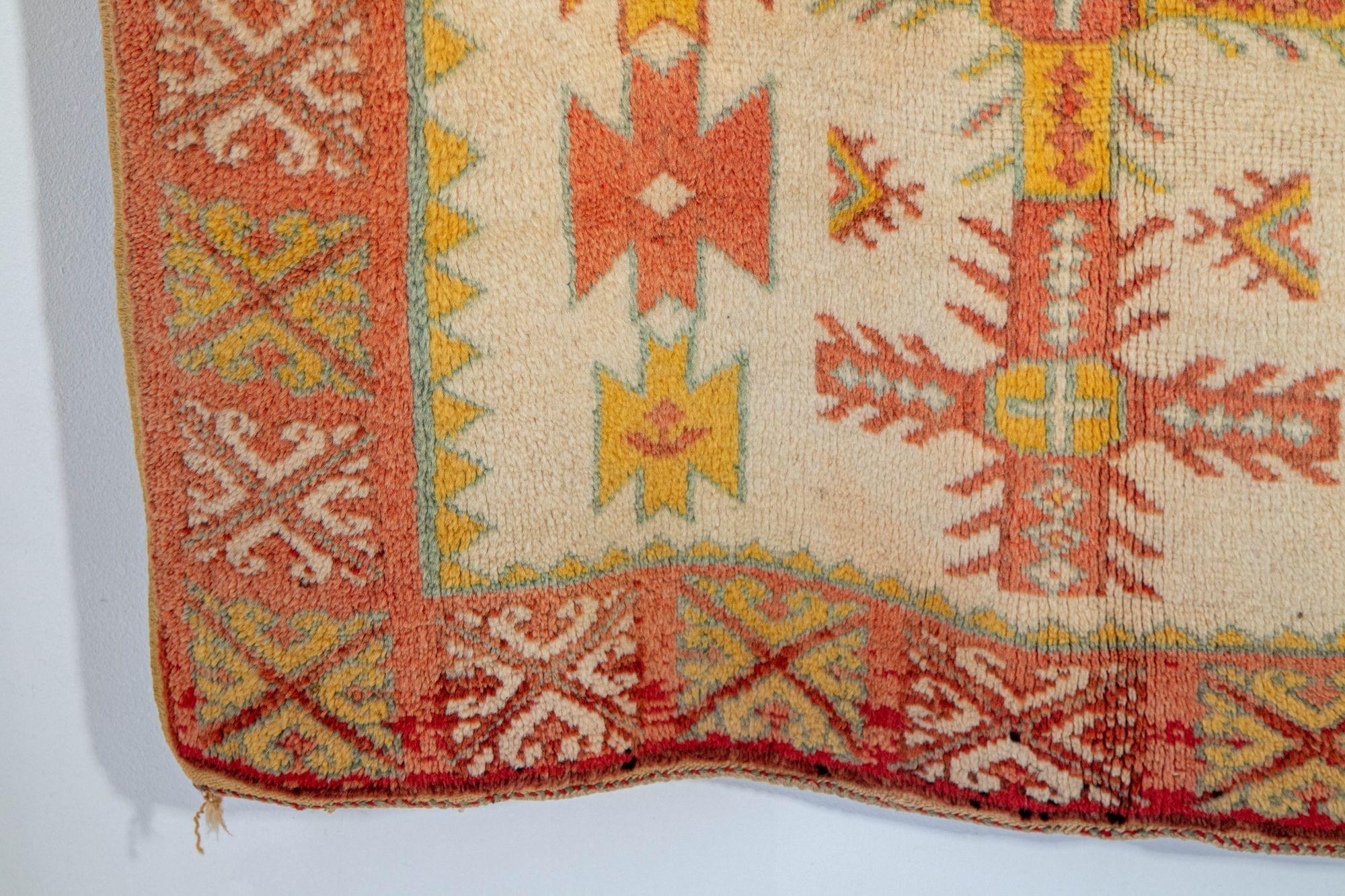 Tappeto Beni MGuild vintage arancione marocchino anni '60 in vendita 8