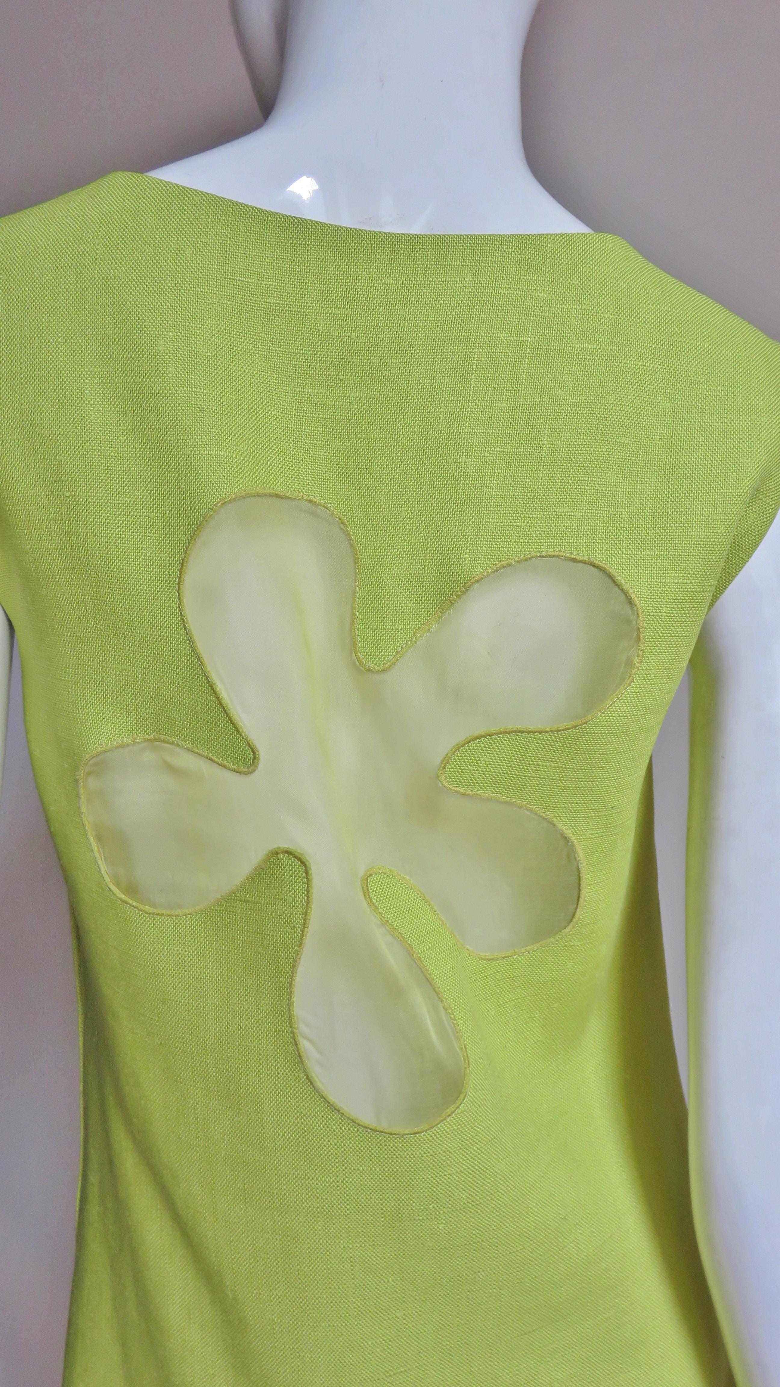 Women's B. H. Wragge 1960s Dress with Flower Cut out
