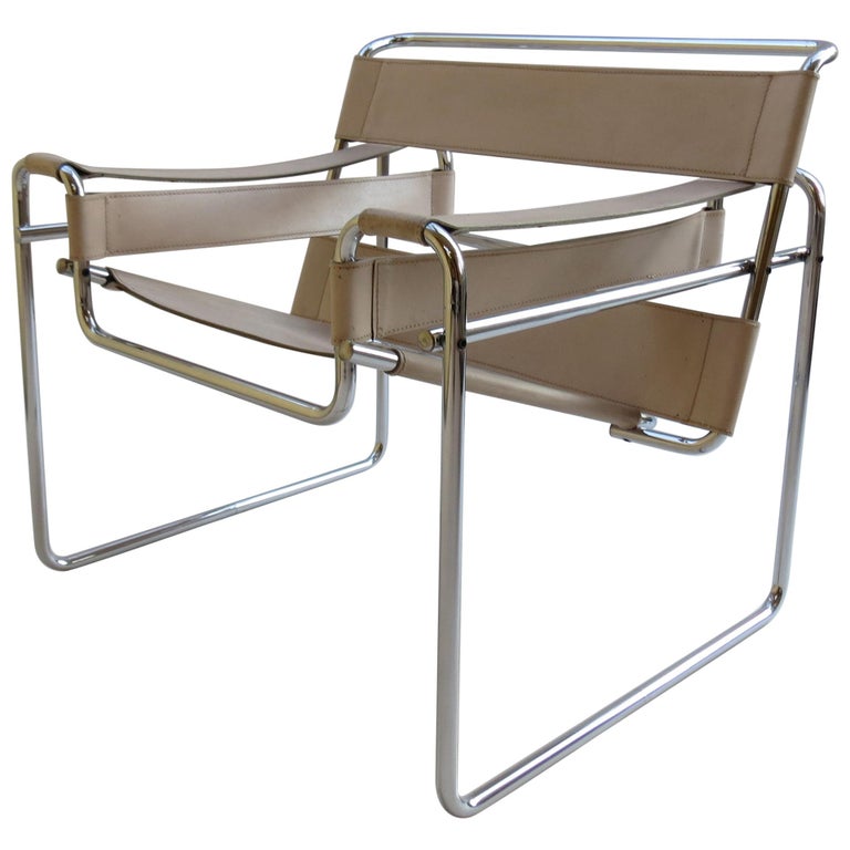 1960s B3 Wassily Chair Cream Leather Marcel Breuer For Gavina Italy Bauhaus A At 1stdibs