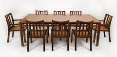 1960s Baker Far East Collection Dining Room Table and Chairs by Michael Taylor