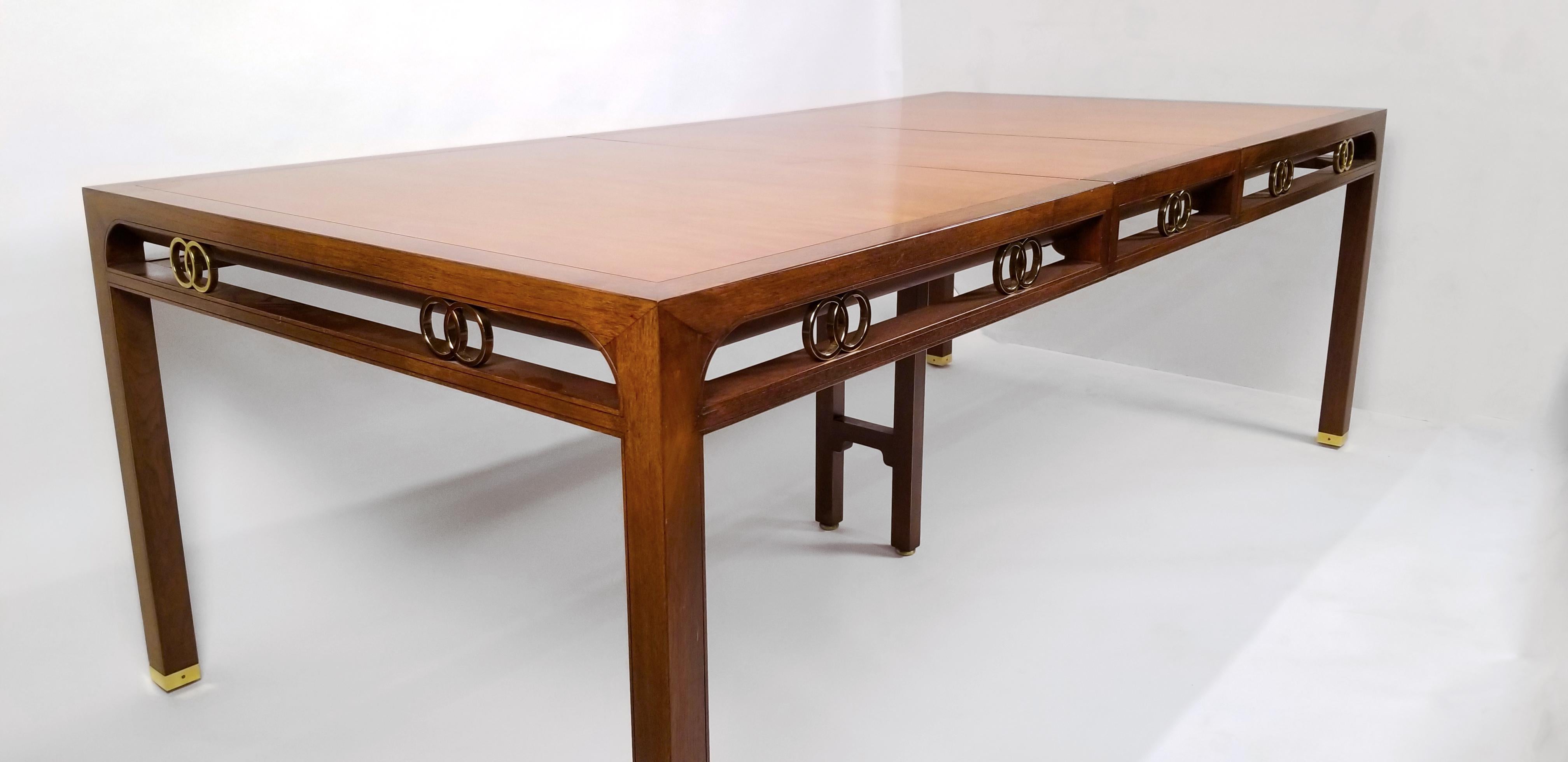 Mid-Century Modern 1960s Baker Far East Collection Dining Room Table and Chairs by Michael Taylor