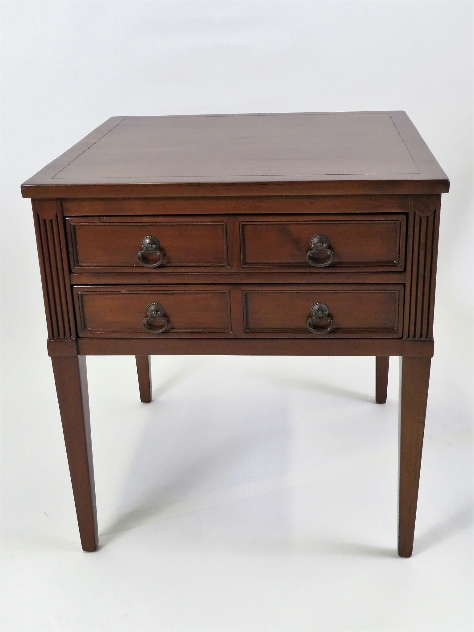 1960s Baker French Provincial Style Cherry Bedside Table 7