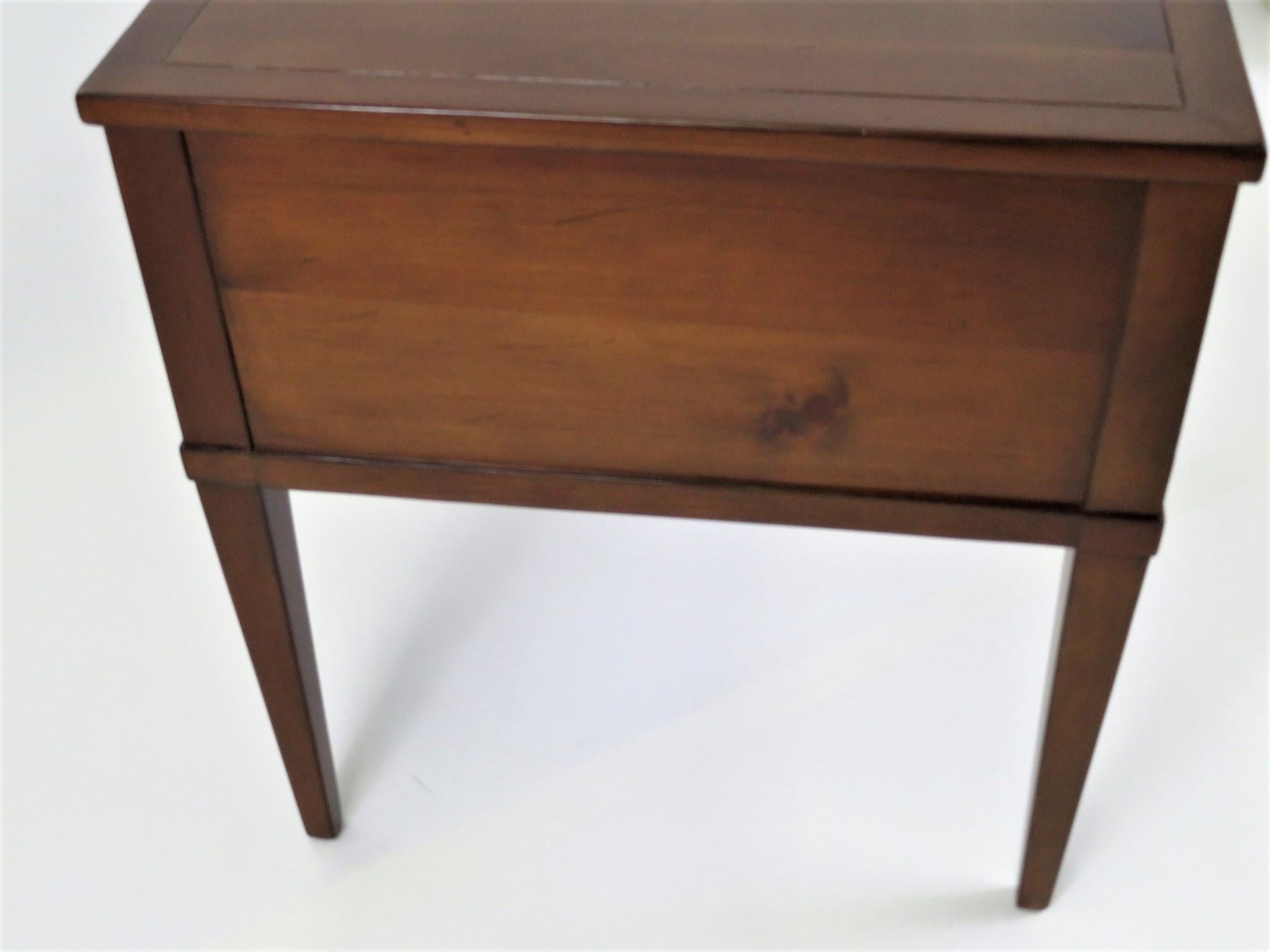 1960s Baker French Provincial Style Cherry Bedside Table 9