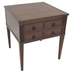 1960s Baker French Provincial Style Cherry Bedside Table