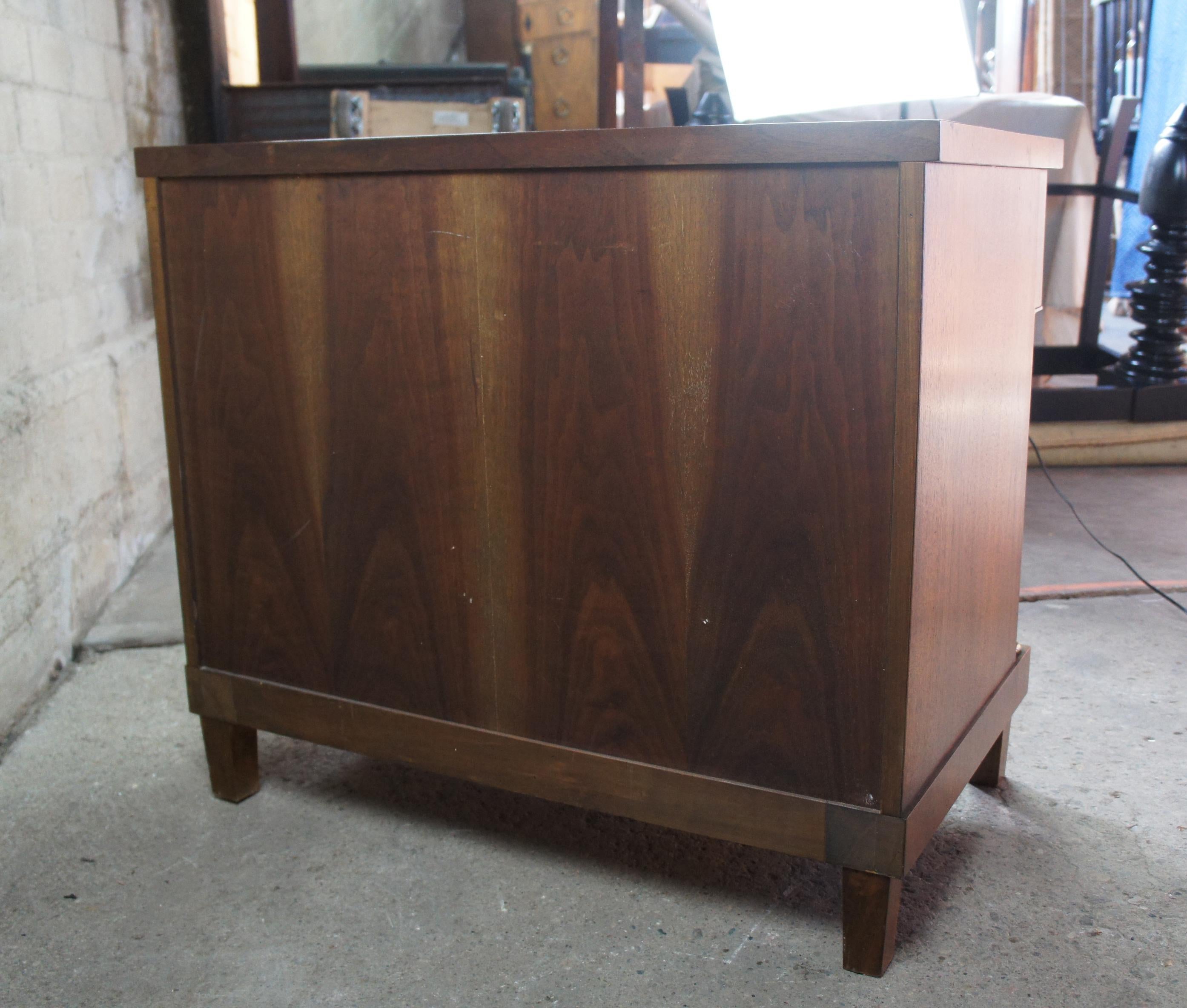 1960s Baker Furniture French Empire Biedermeier Walnut 3-Drawer Chest Commode 5