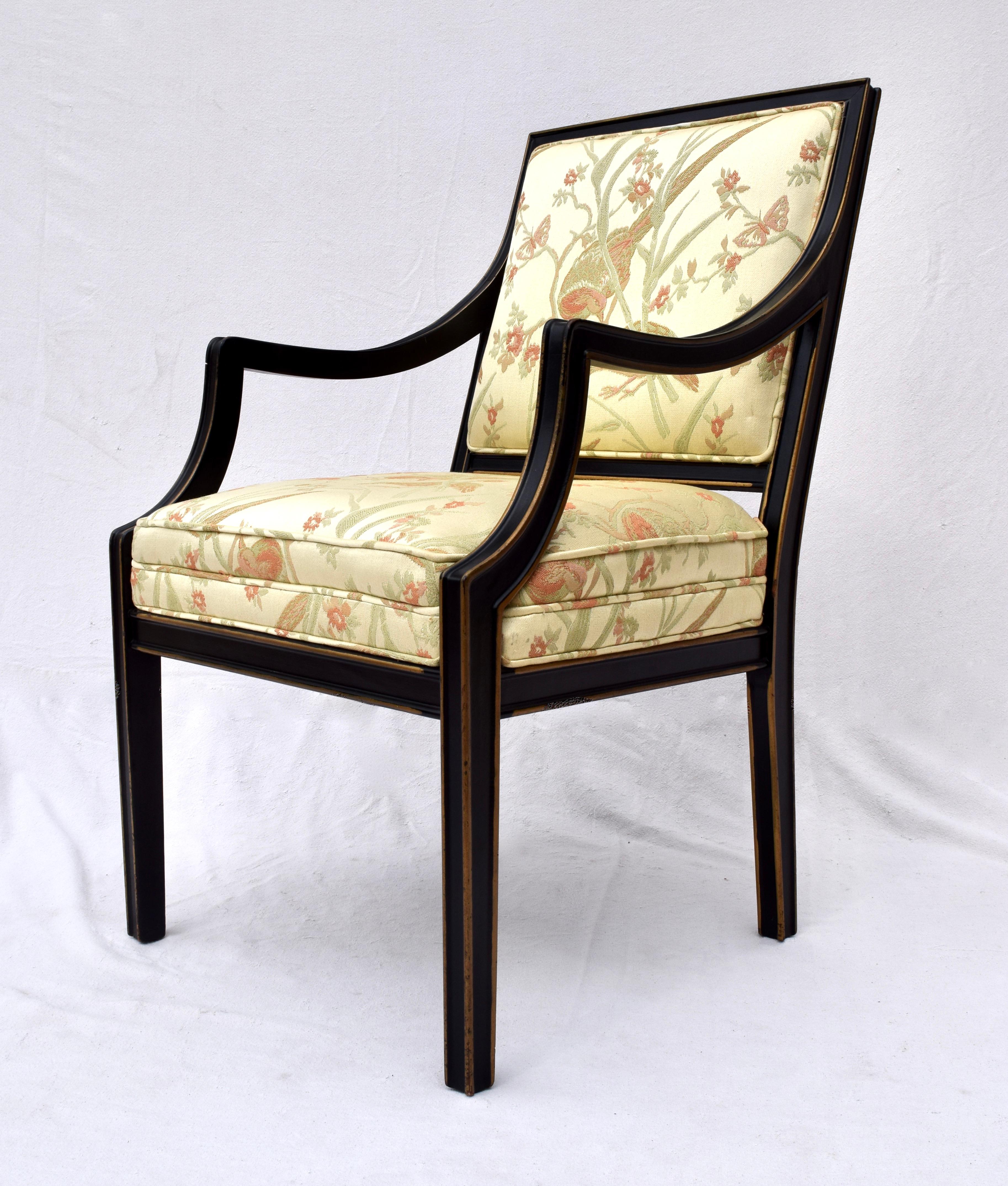 1960s Baker Furniture Upholstered Armchair In Good Condition In Southampton, NJ