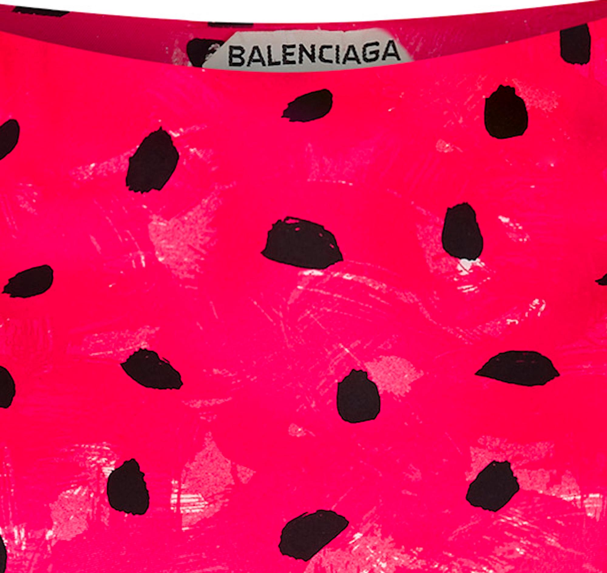 1960s Balenciaga Printed Silk Haute Couture Top and Skirt Set  1