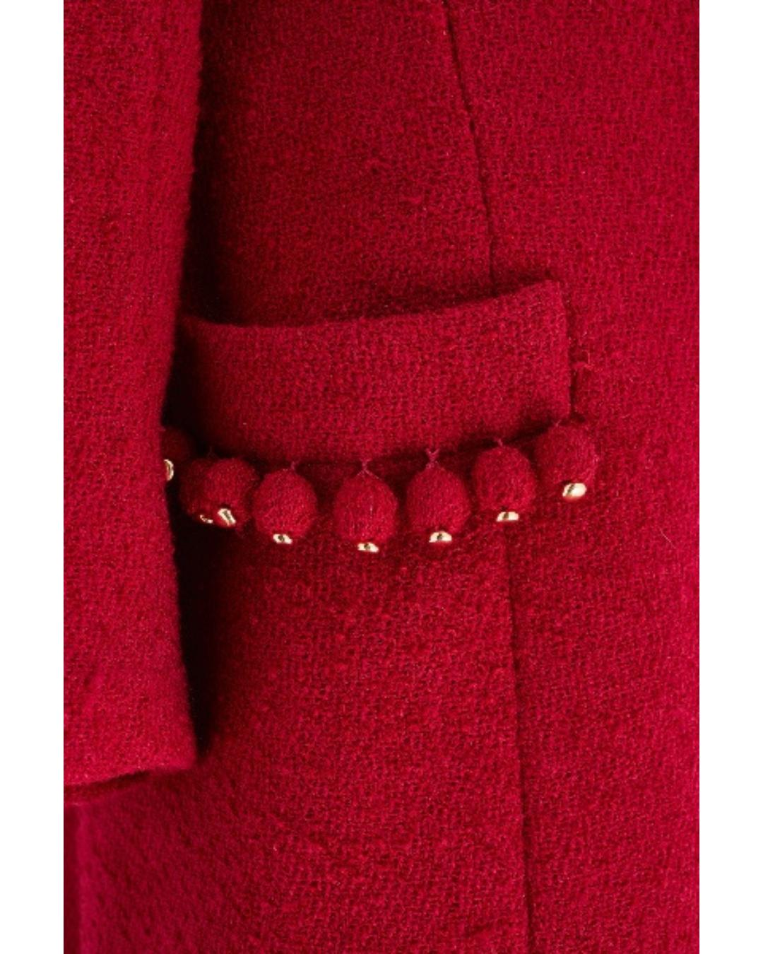 Cappotto Balmain Demi Couture in lana bouclé rossa del 1960 In condizioni ottime in vendita a London, GB