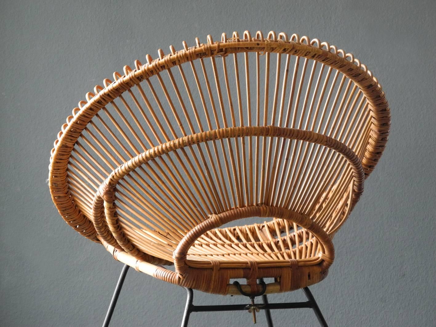 1960s Bamboo Armchair by Janine Abraham and Dirk Jan Rol Made in France In Good Condition In München, DE