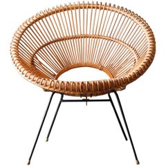 1960s Bamboo Armchair by Janine Abraham and Dirk Jan Rol Made in France