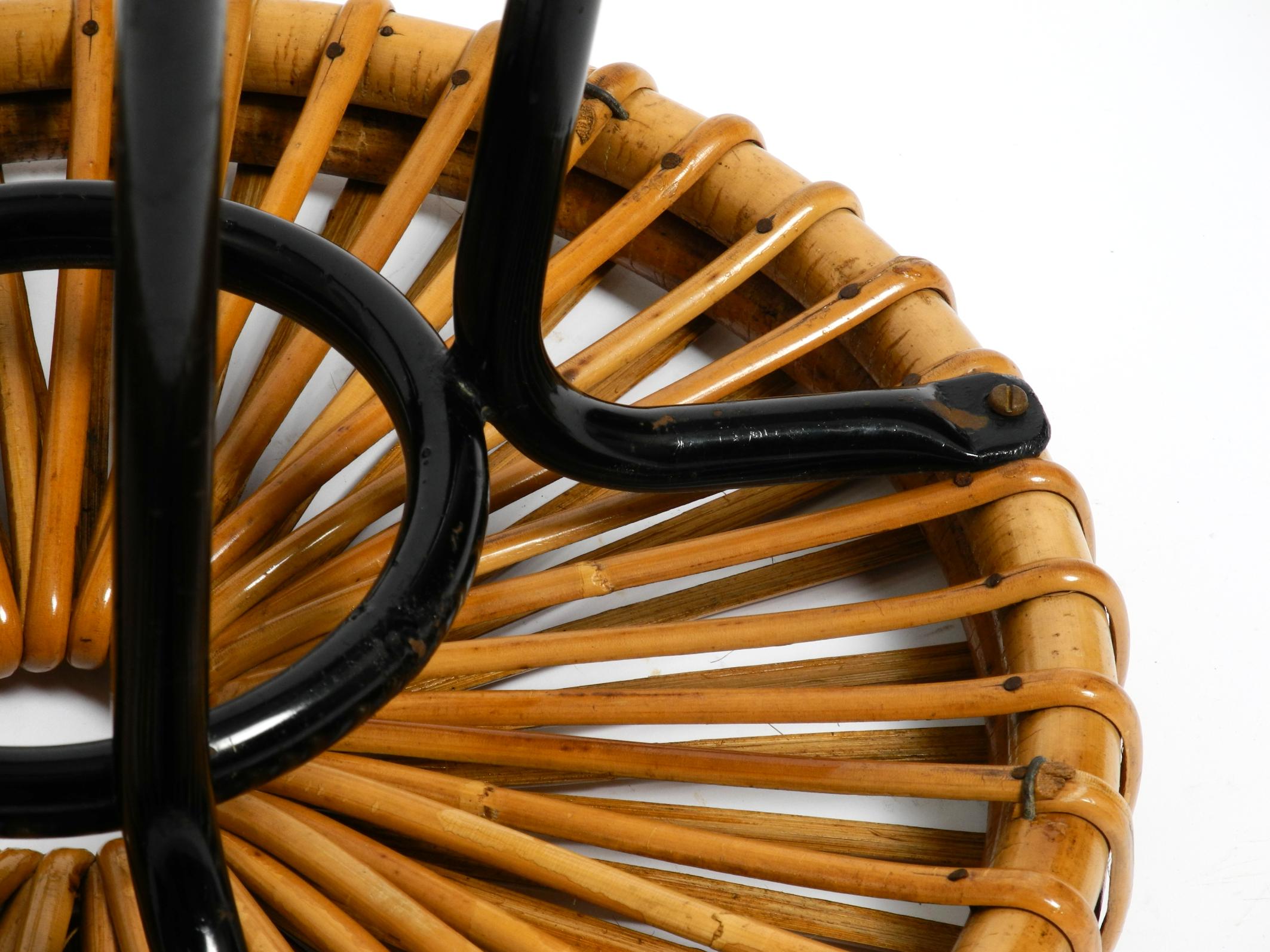 1960s bamboo bar stool by Dirk VAN SLIEDREGT for Rohé Noordwolde Netherlands For Sale 4