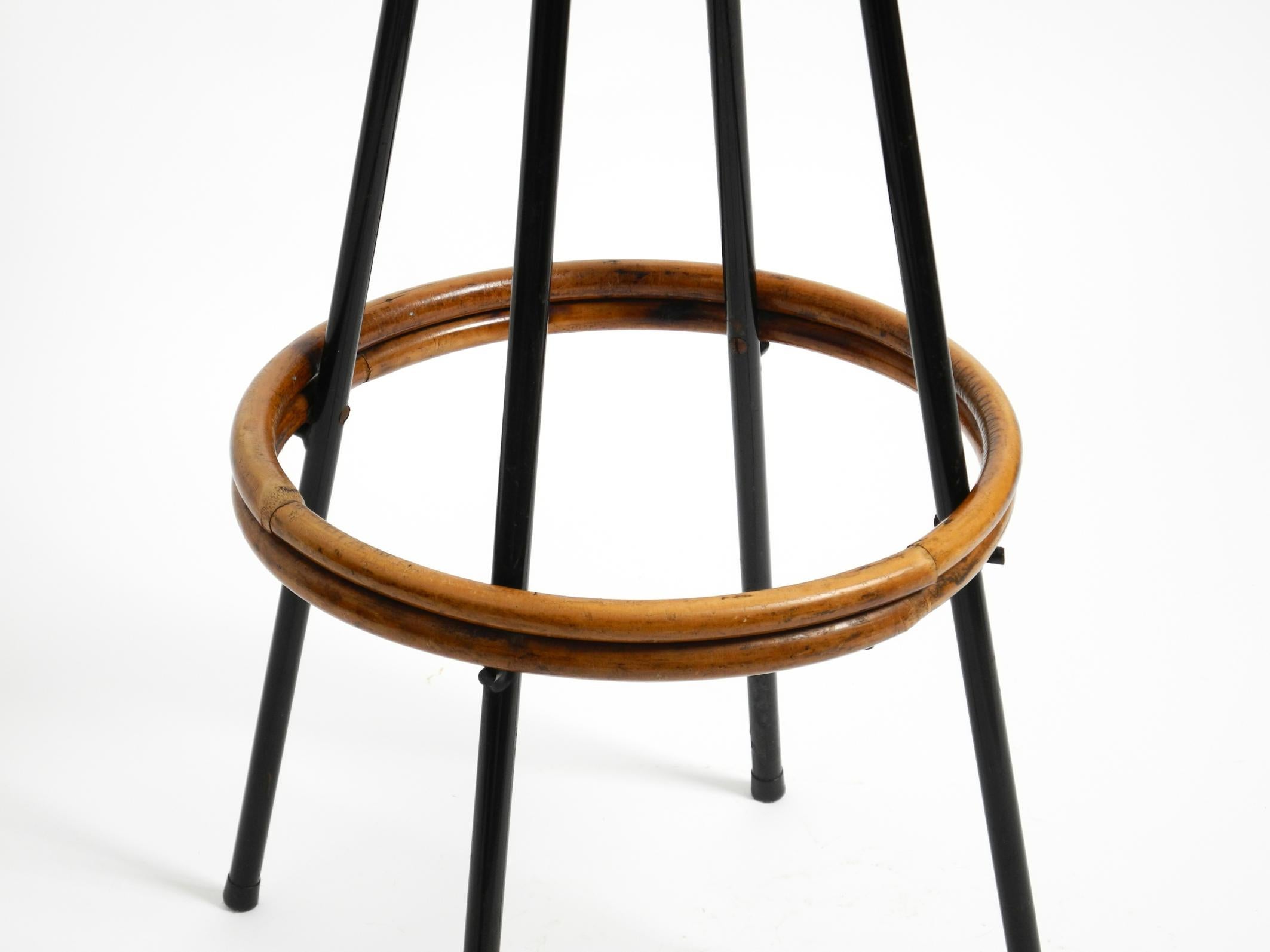 1960s bamboo bar stool by Dirk VAN SLIEDREGT for Rohé Noordwolde Netherlands For Sale 5