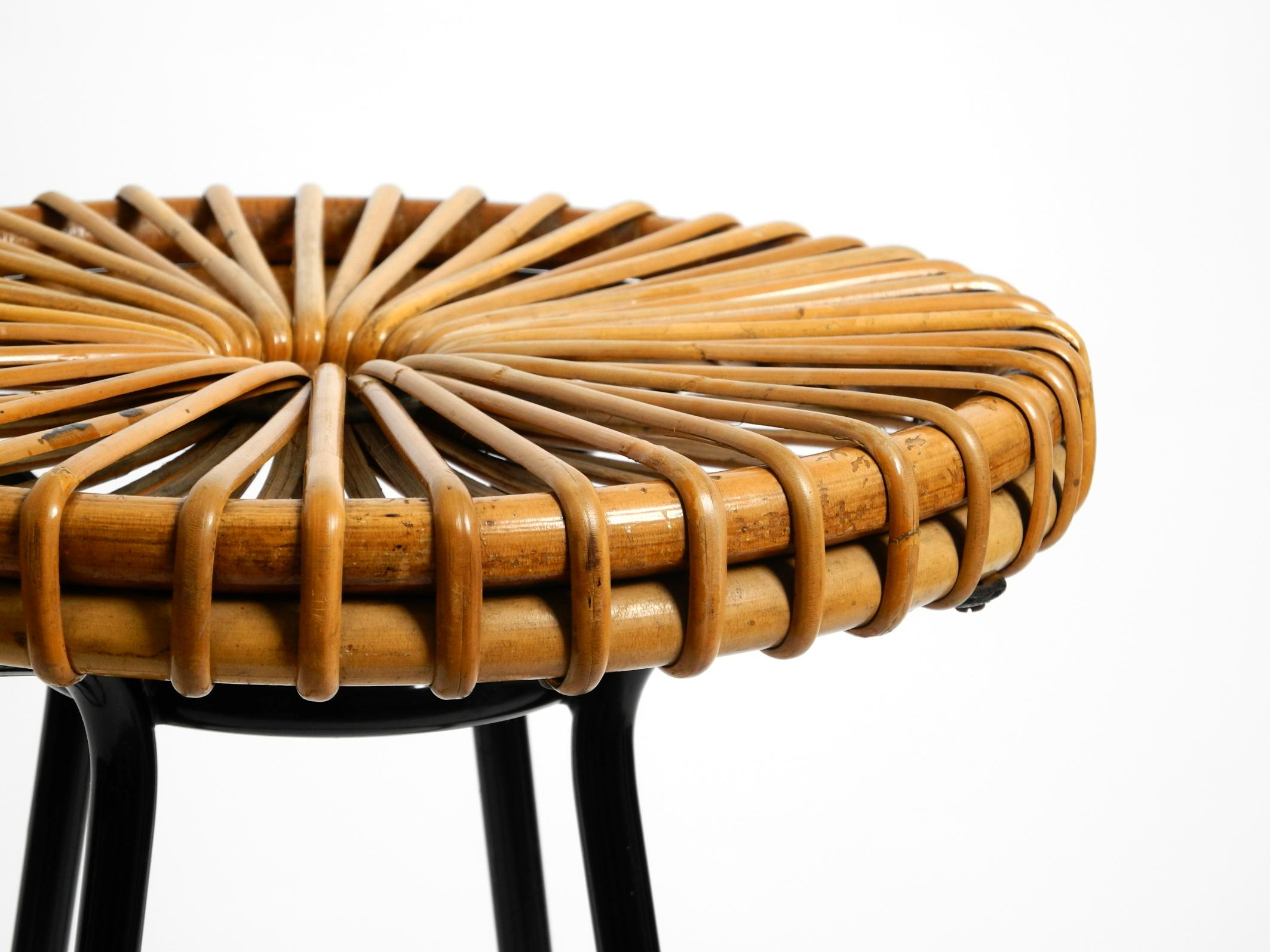 1960s bamboo bar stool by Dirk VAN SLIEDREGT for Rohé Noordwolde Netherlands For Sale 6