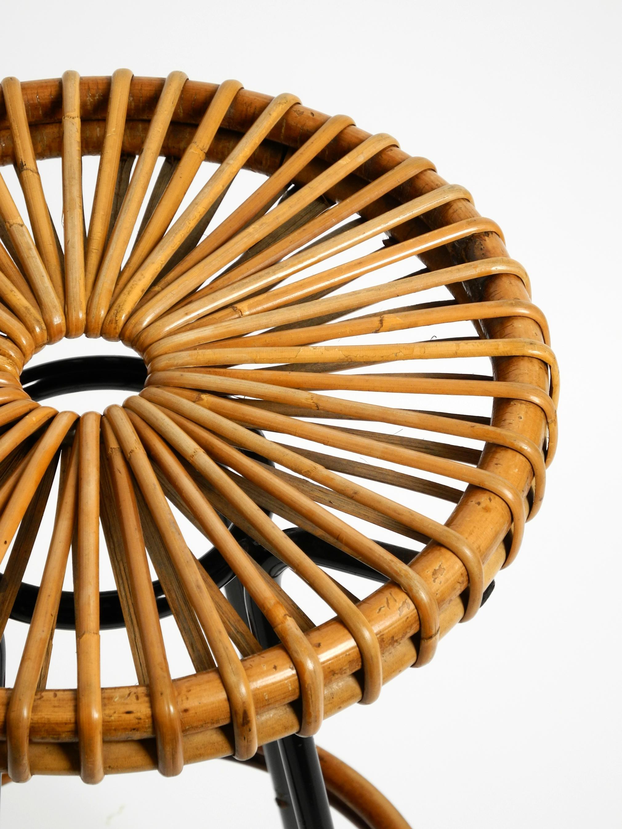1960s bamboo bar stool by Dirk VAN SLIEDREGT for Rohé Noordwolde Netherlands For Sale 7
