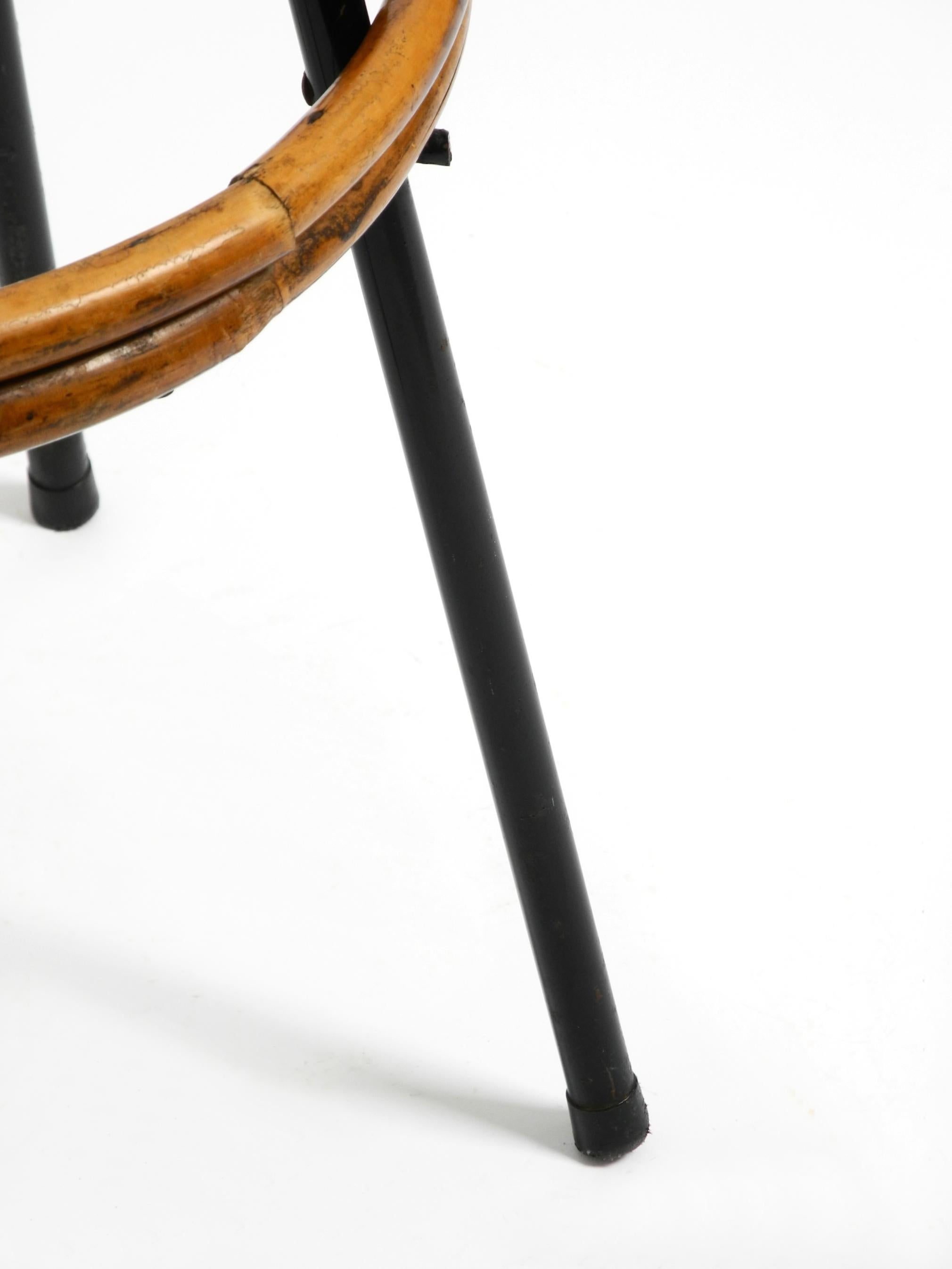 1960s bamboo bar stool by Dirk VAN SLIEDREGT for Rohé Noordwolde Netherlands For Sale 2