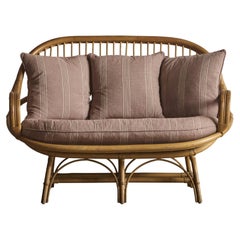 1960s Bamboo Loveseat