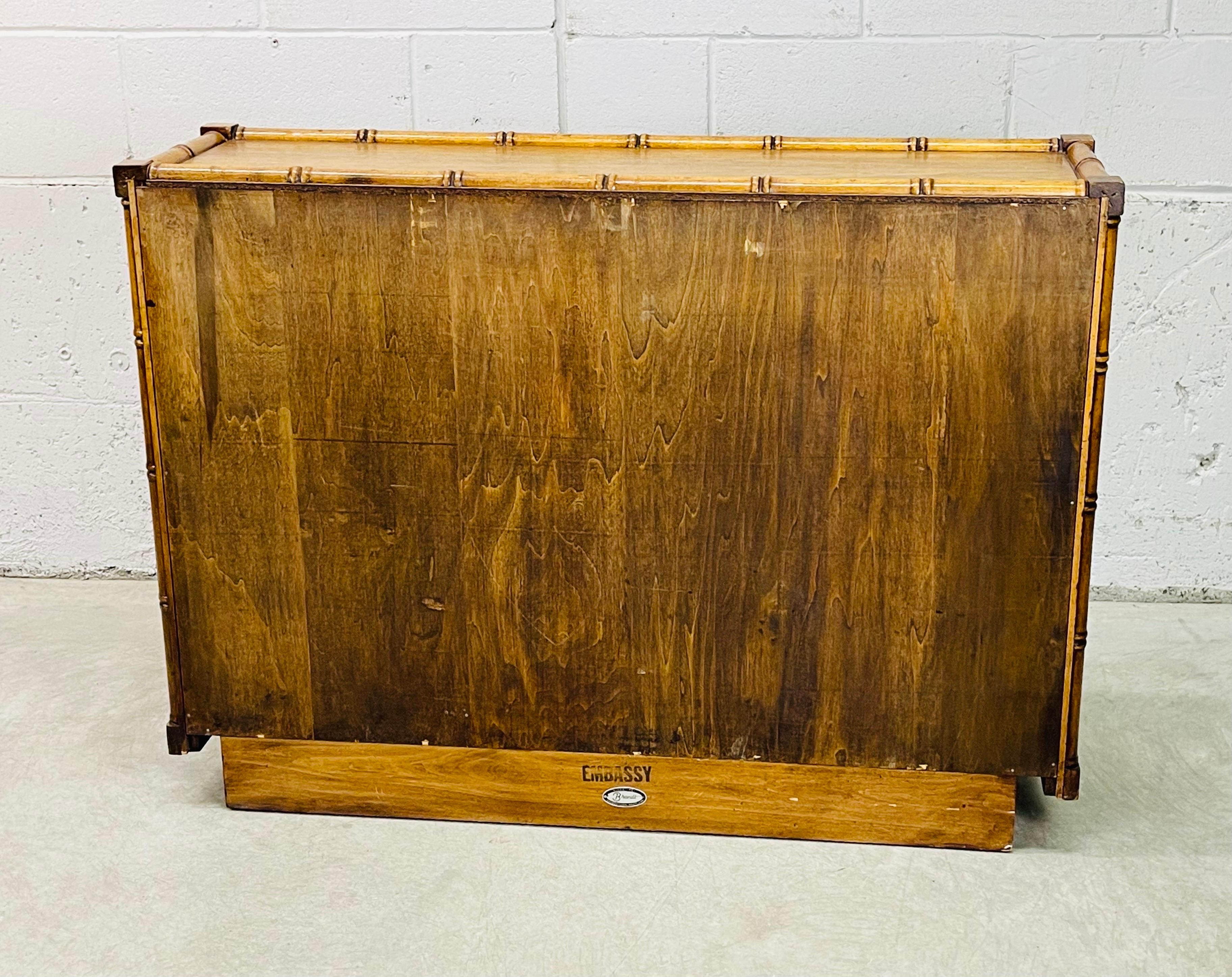 1960s Bamboo Style Cabinet by Brandt Furniture Co For Sale 1