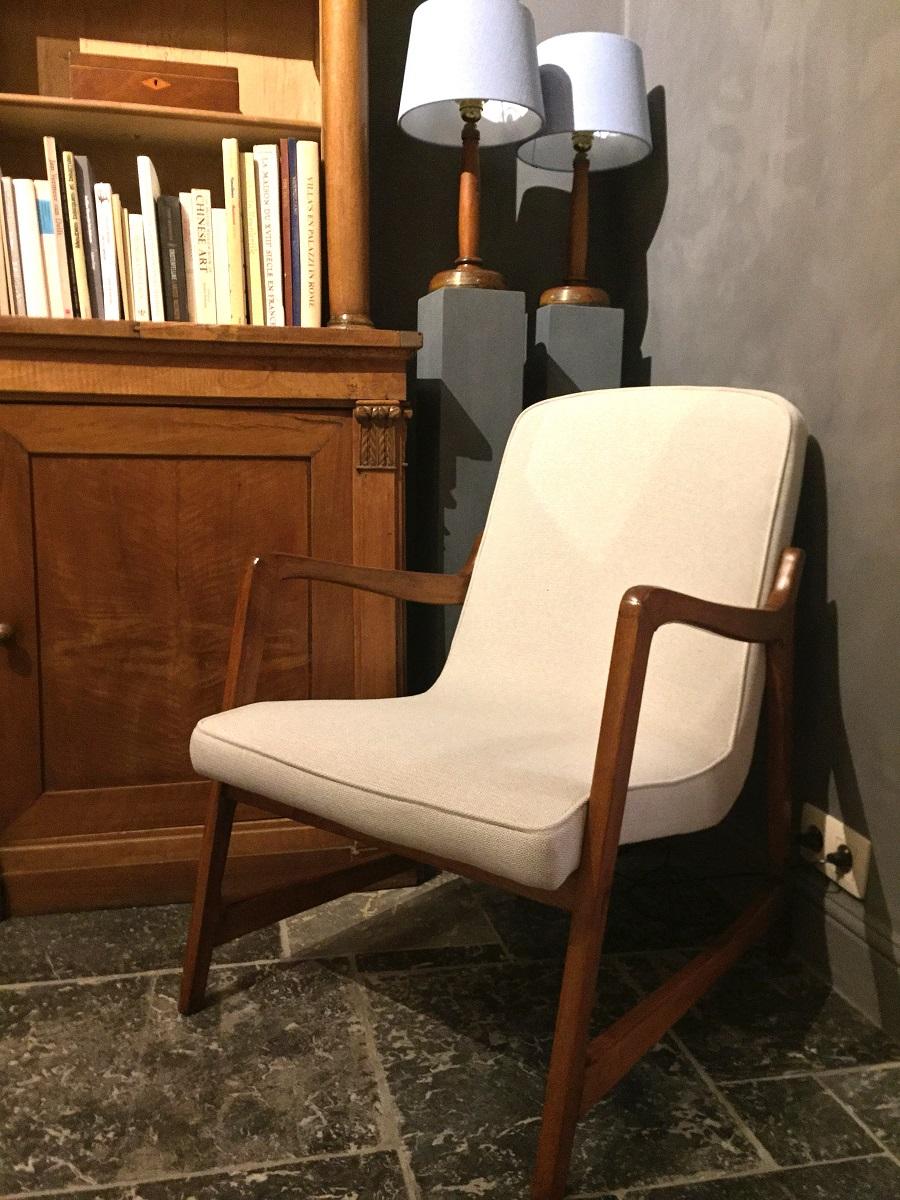 Stained 1960s Barbara Fenrych Lounge Chair
