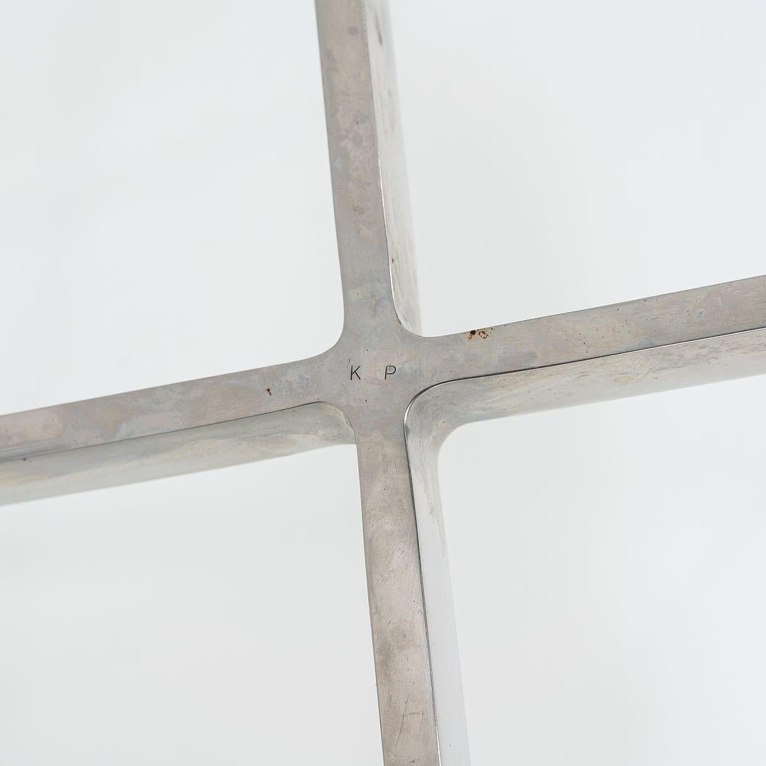 Mesa baja Barcelona de acero inoxidable de los años 60, de Mies van der Rohe para Knoll c/marca en venta 3