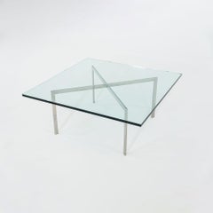 1960s Barcelona Stainless Coffee Table by Mies van der Rohe for Knoll w/ Marking