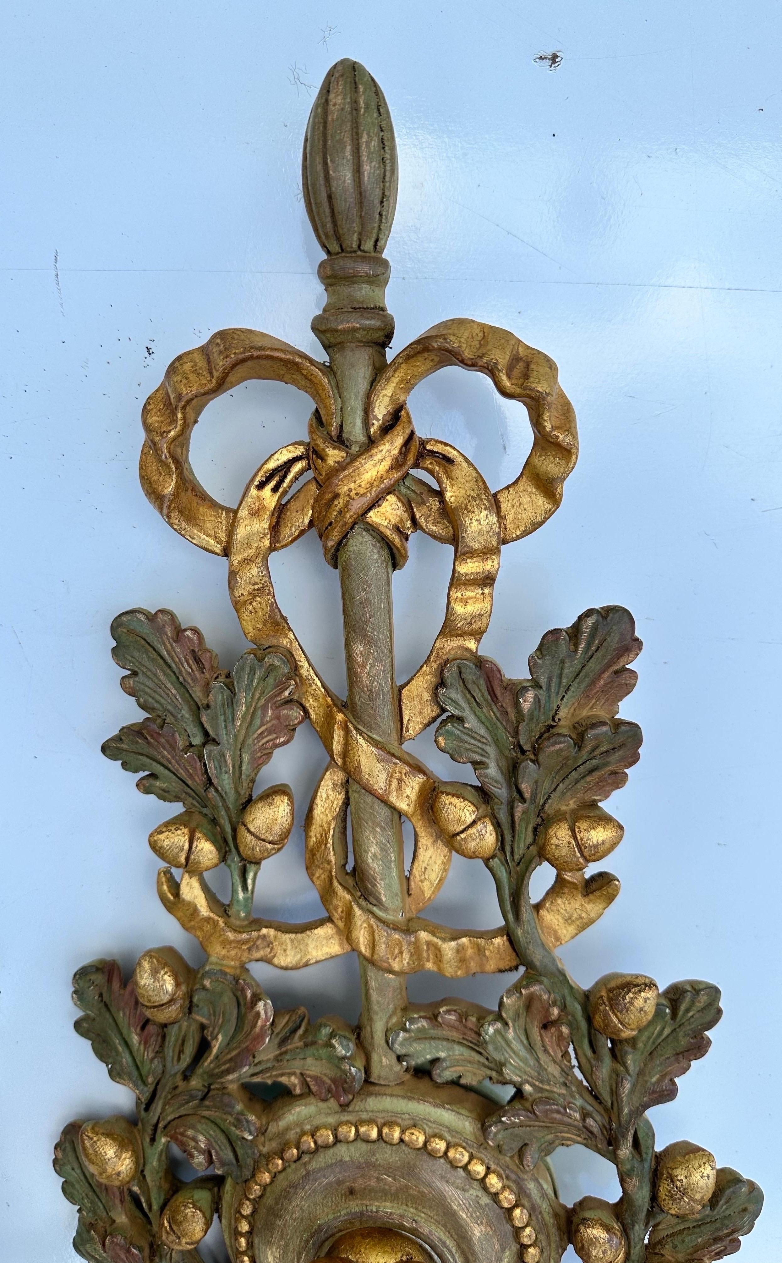 Barroco italiano de los años 60  par de Apliques mediados del siglo XX en venta