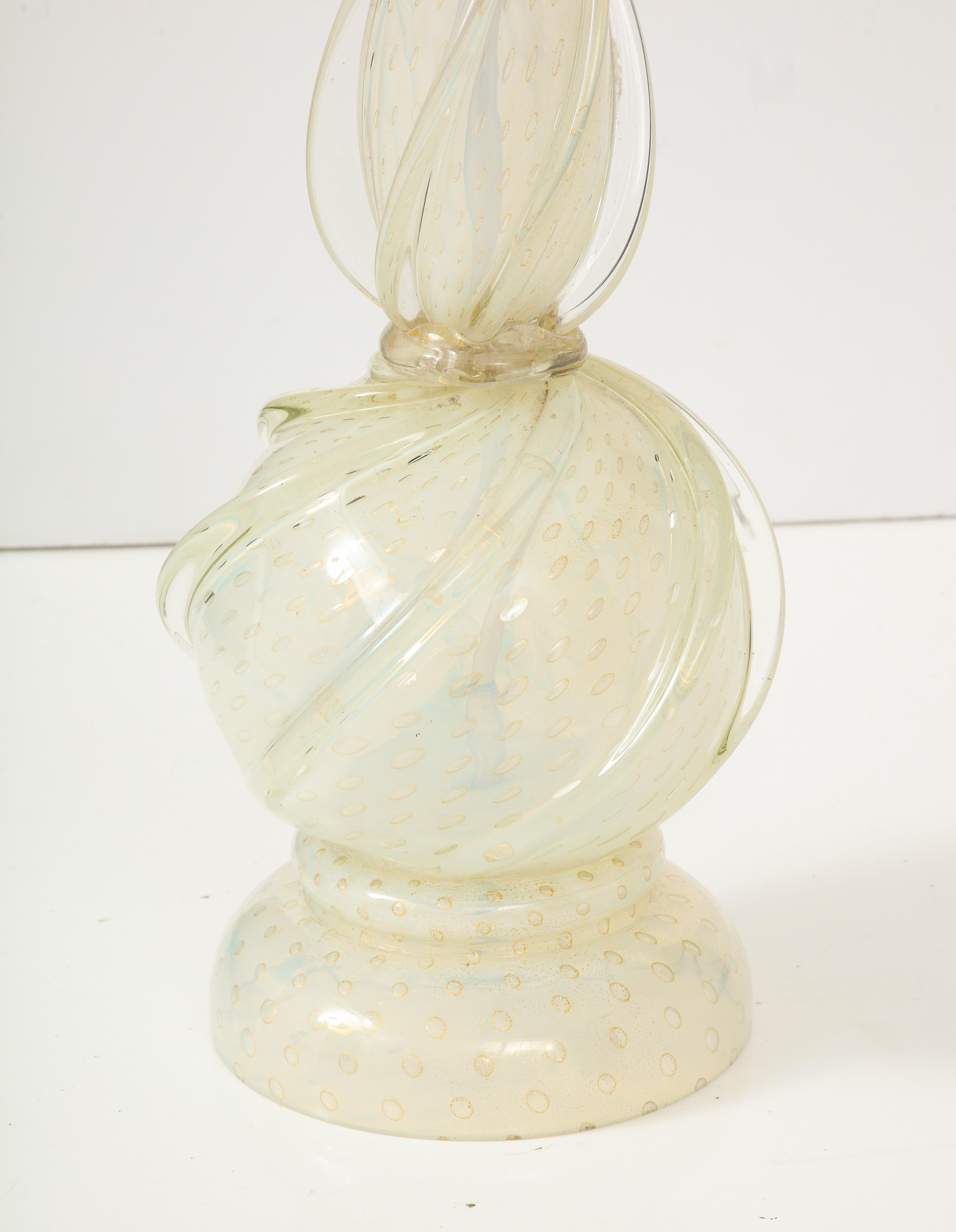 1960's Barovier E Toso Murano Glass Table Lamp For Sale 4