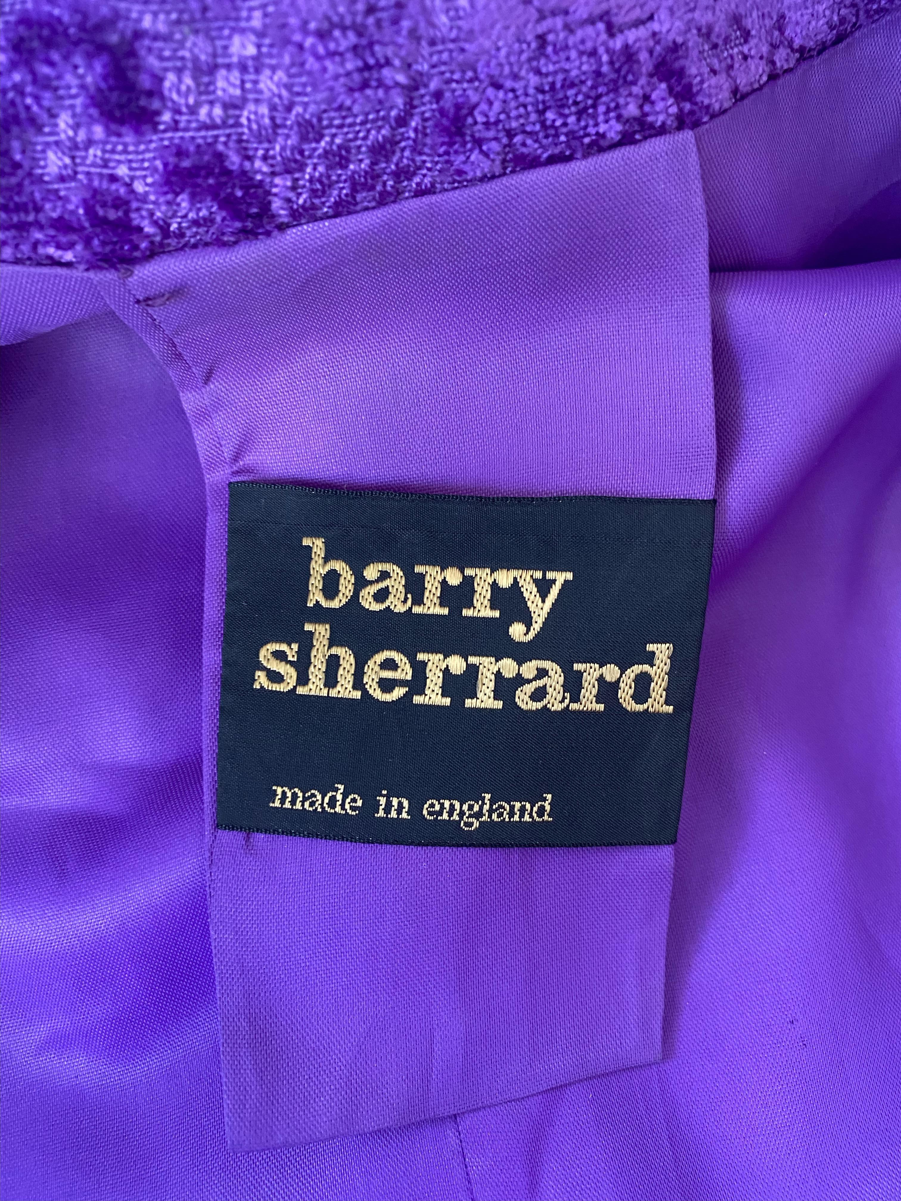 1960s Barry Sherrard Purple Embossed Velvet Cape 2