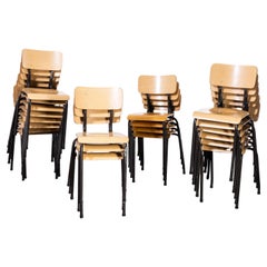 Vintage 1960
s Batch of Laminate Belgian Stacking School Chairs, Set of Twenty One