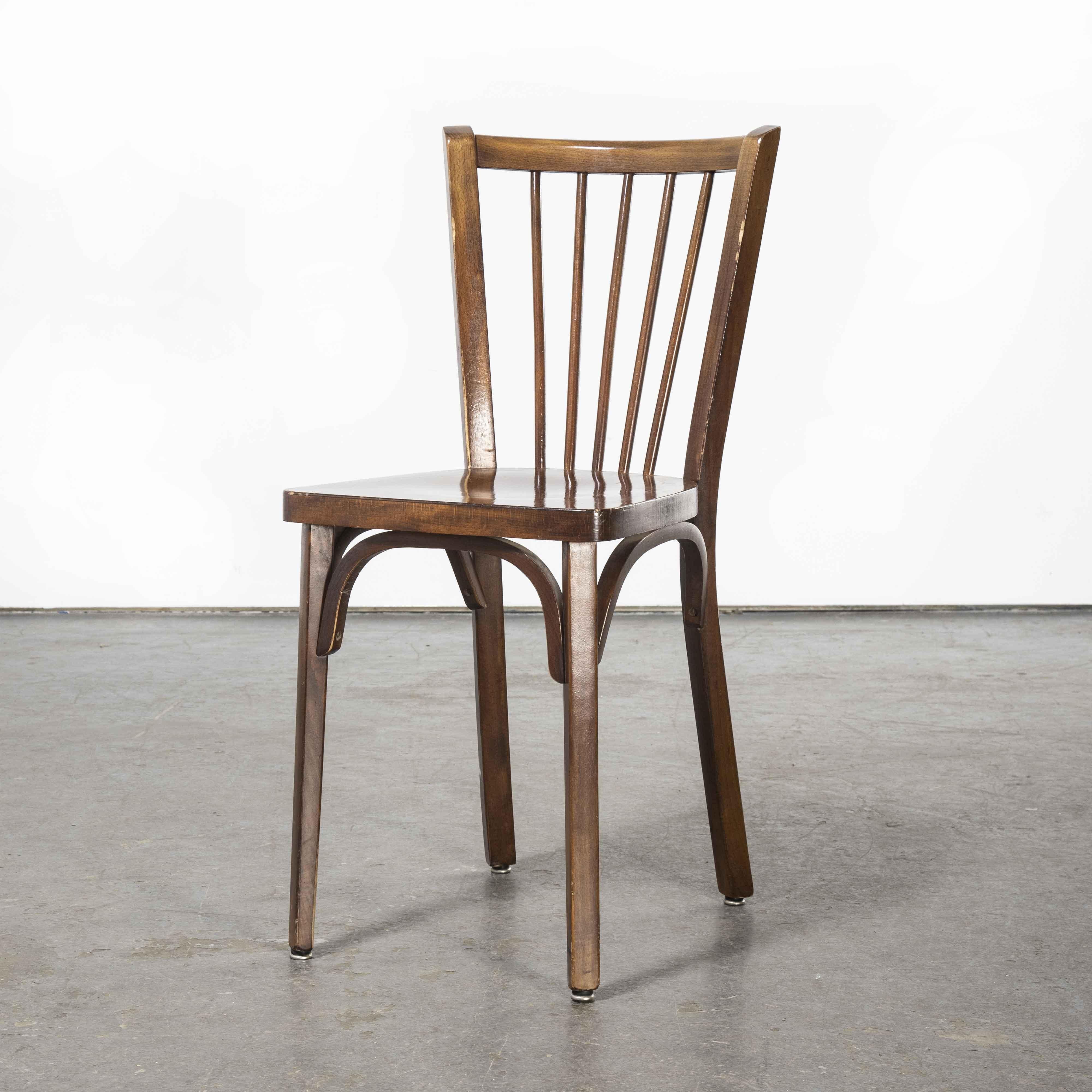 French 1960's Baumann Bentwood Classic Stickback Bistro Chair, Various Qty Available