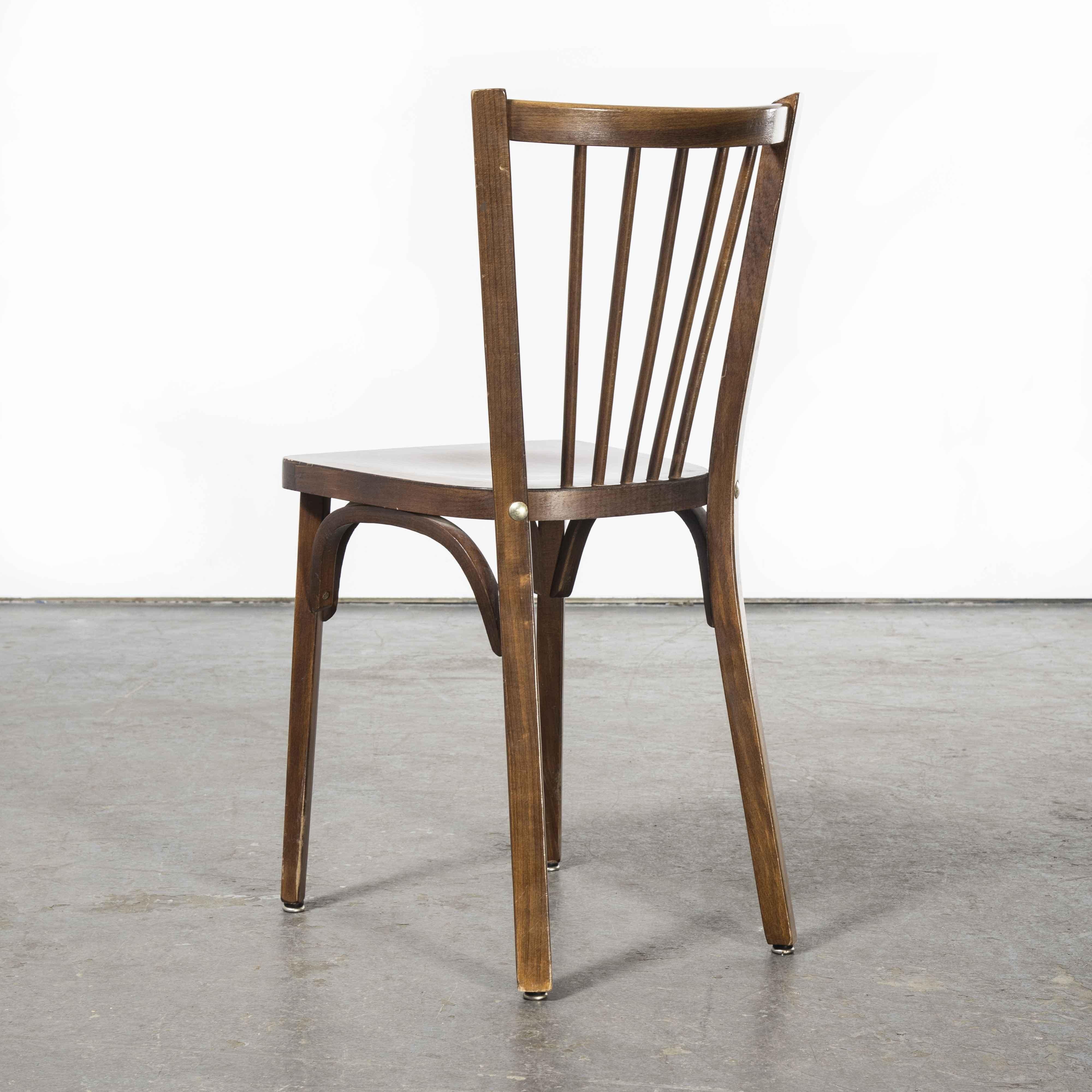 1960's Baumann Bentwood Classic Stickback Bistro Chair, Various Qty Available In Good Condition In Hook, Hampshire