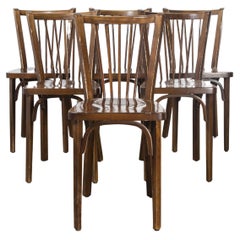 1960's Baumann Bentwood Classic Stickback Bistro Dining Chair, Set of Six