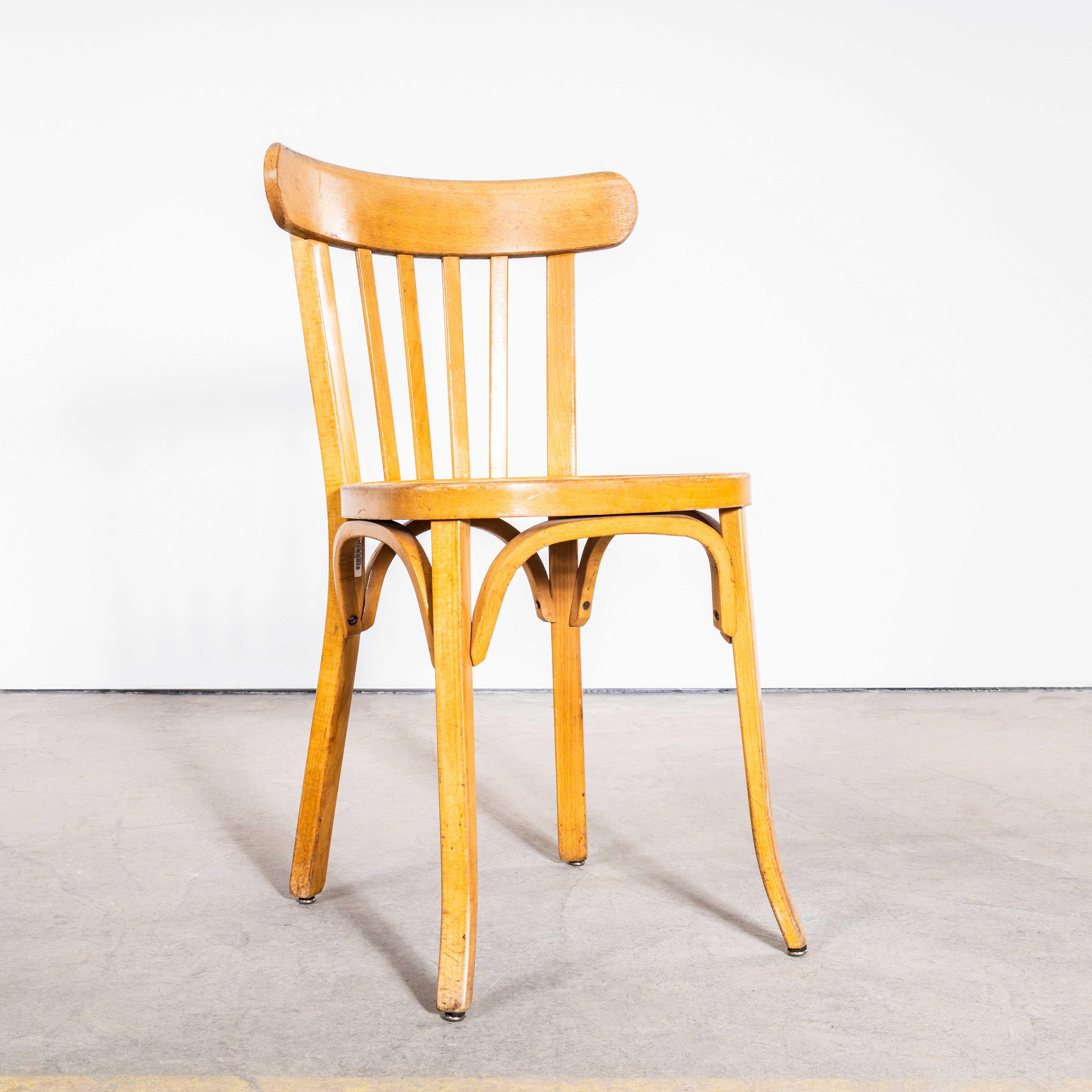 1960's Baumann Blonde Oak Bentwood Dining Chair - Satz von acht im Angebot 1