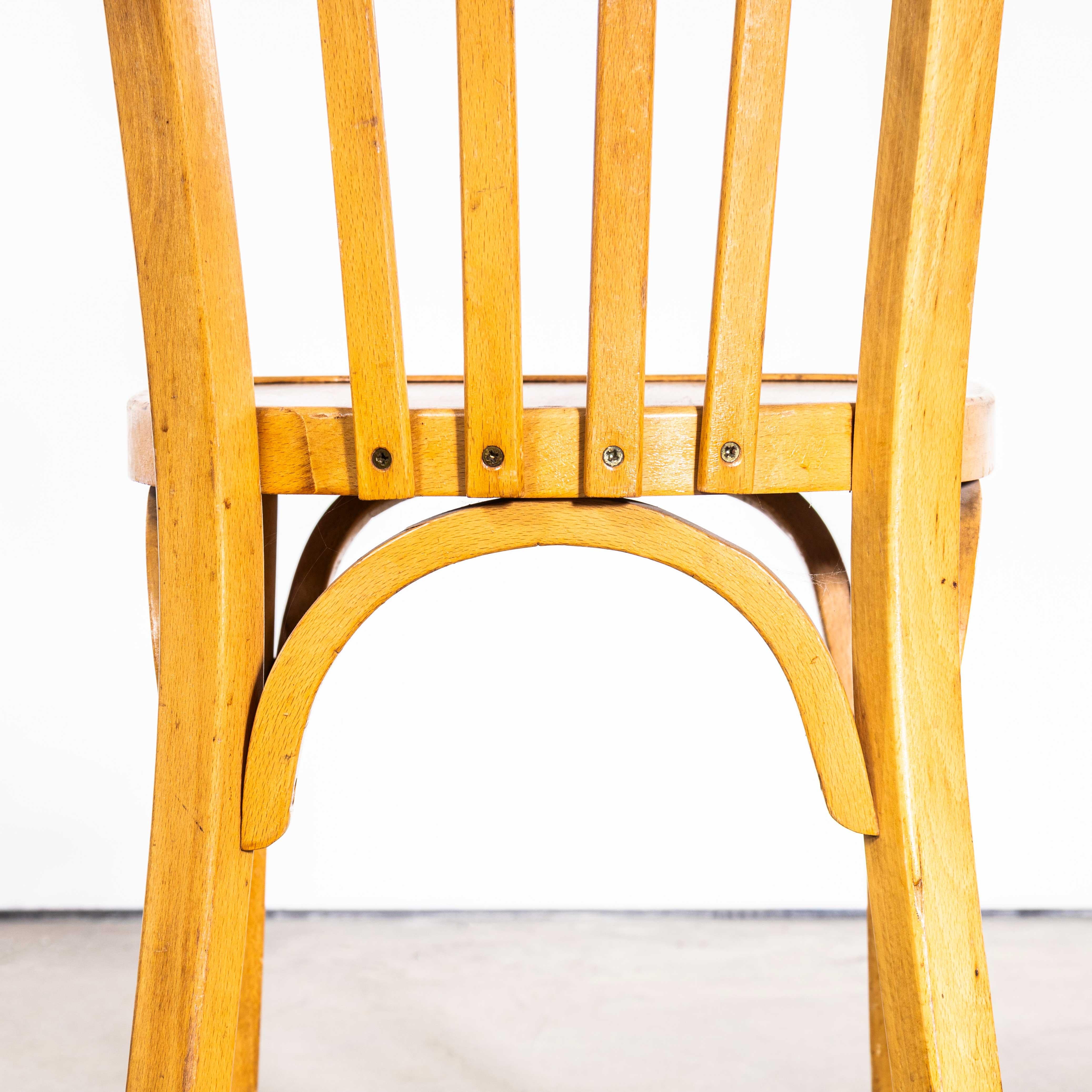 1960's Baumann Blonde Oak Bentwood Dining Chair - Satz von acht im Angebot 2
