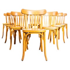 1960’s Baumann Blonde Oak Bentwood Dining Chair – Set Of Eight