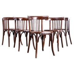 1960’s Baumann Dark Oak Bistro Chairs - Set Of Five