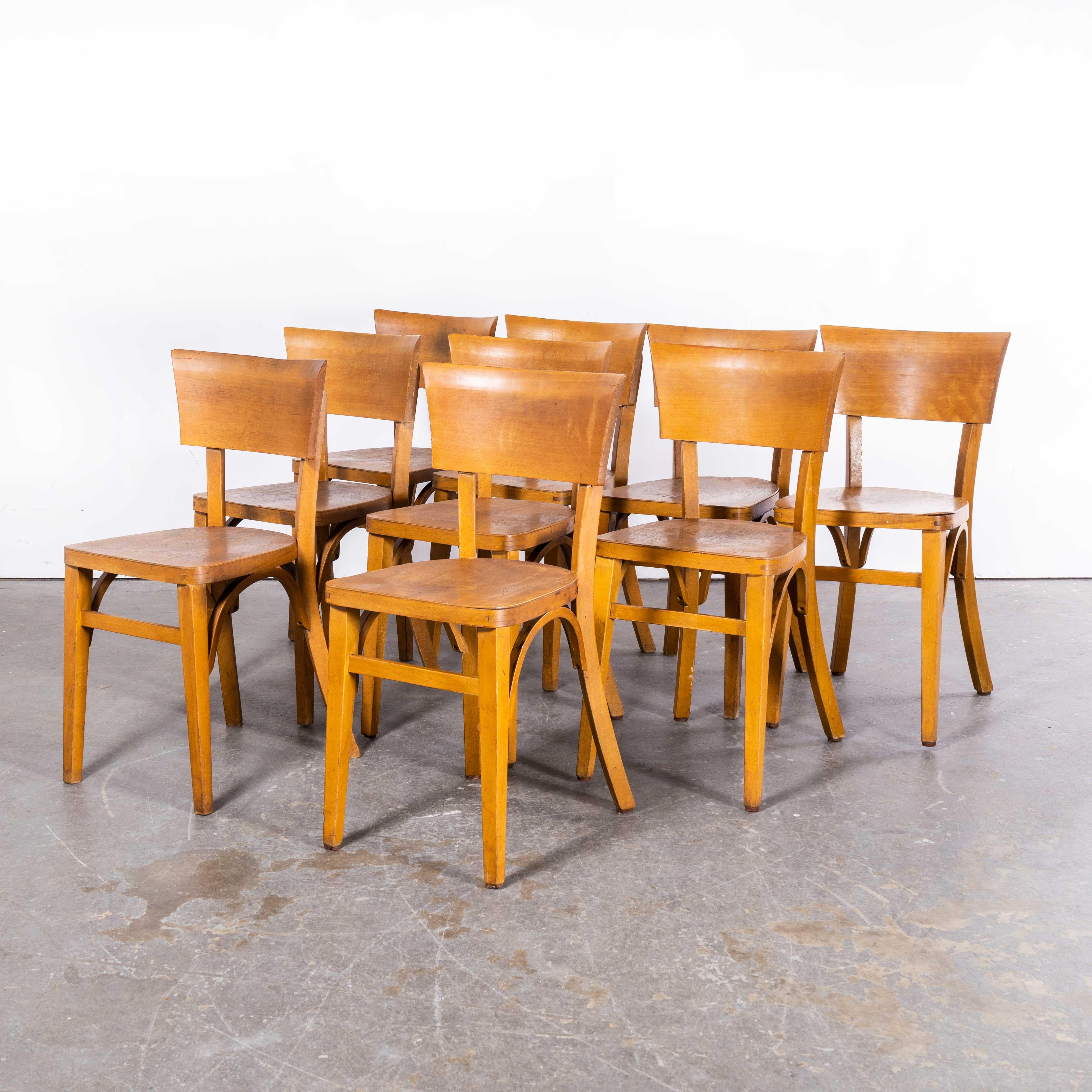 1960s Baumann Deep Back Bistro Dining Chairs - Set of Nine 2