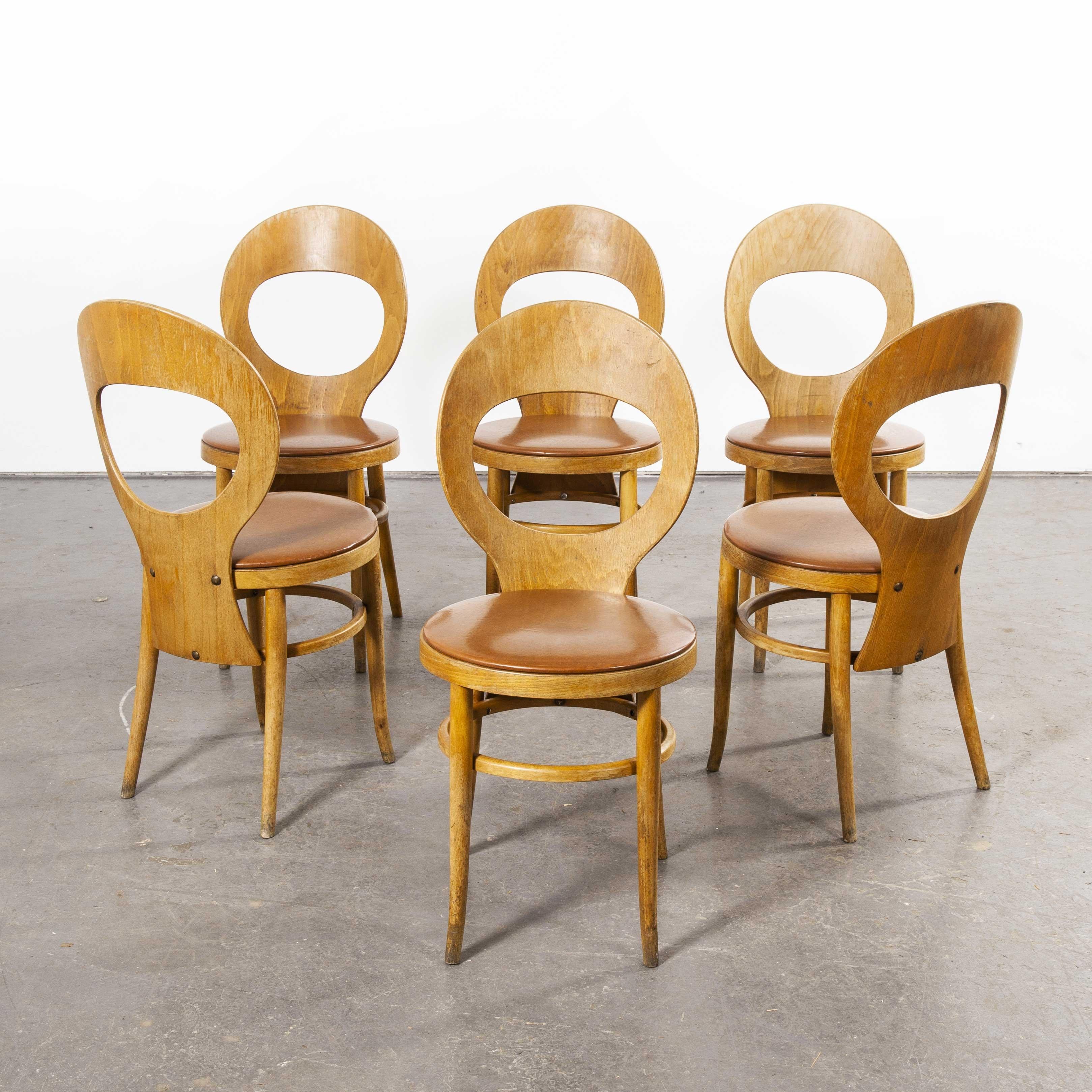 1960s Baumann Dining Chair, Mouette, Set of Six Upholstered Seats 3