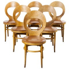 chaise de salle à manger Baumann des années 1960:: Mouette:: ensemble de six sièges rembourrés