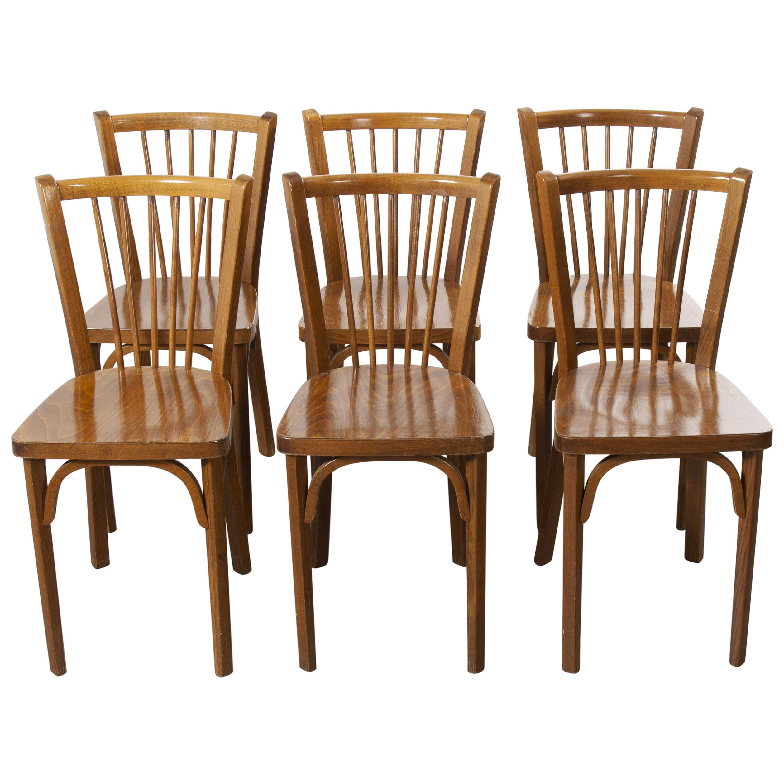 1960's Baumann French Bentwood Classic Bistro Dining Chair - Set Of Six