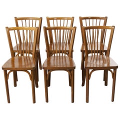 1960's Baumann French Bentwood Classic Bistro Dining Chair - Set Of Six